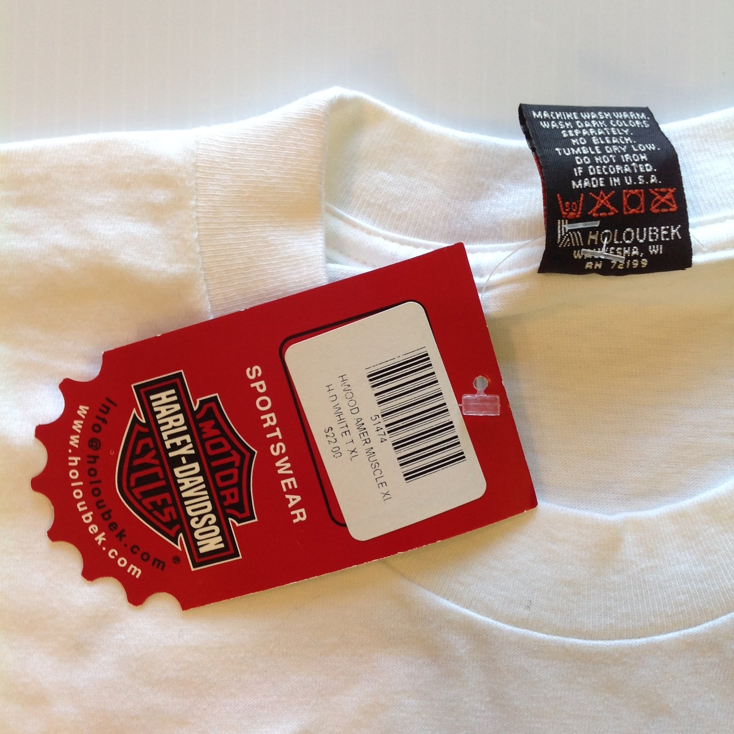 2001 Holubek Official Harley Davidson Hollywood California XL T-Shirt with Tags