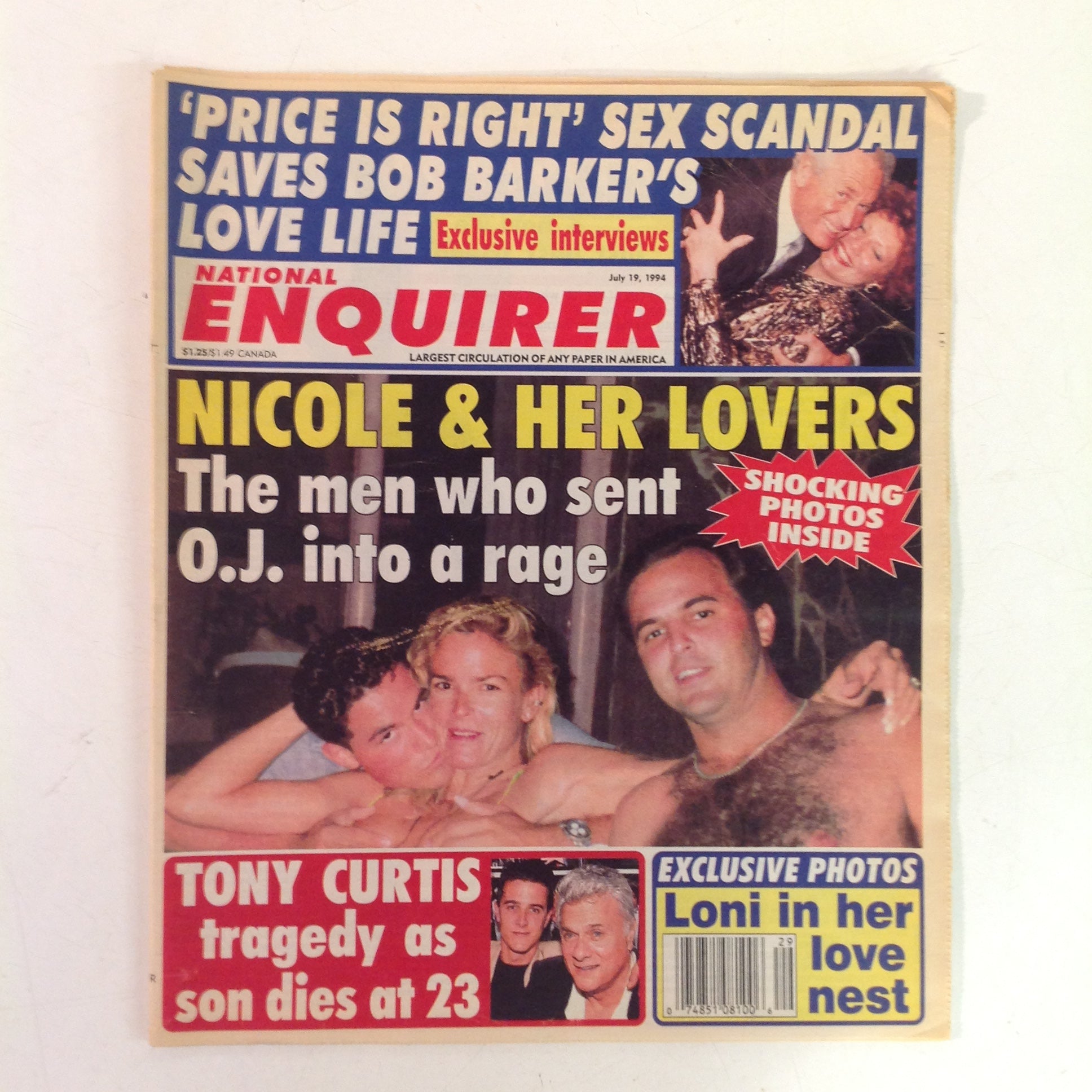 Vintage July 19 1994 NATIONAL ENQUIRER Bob Barker Sex Scandal Nicole S –  Time Warp, LLC