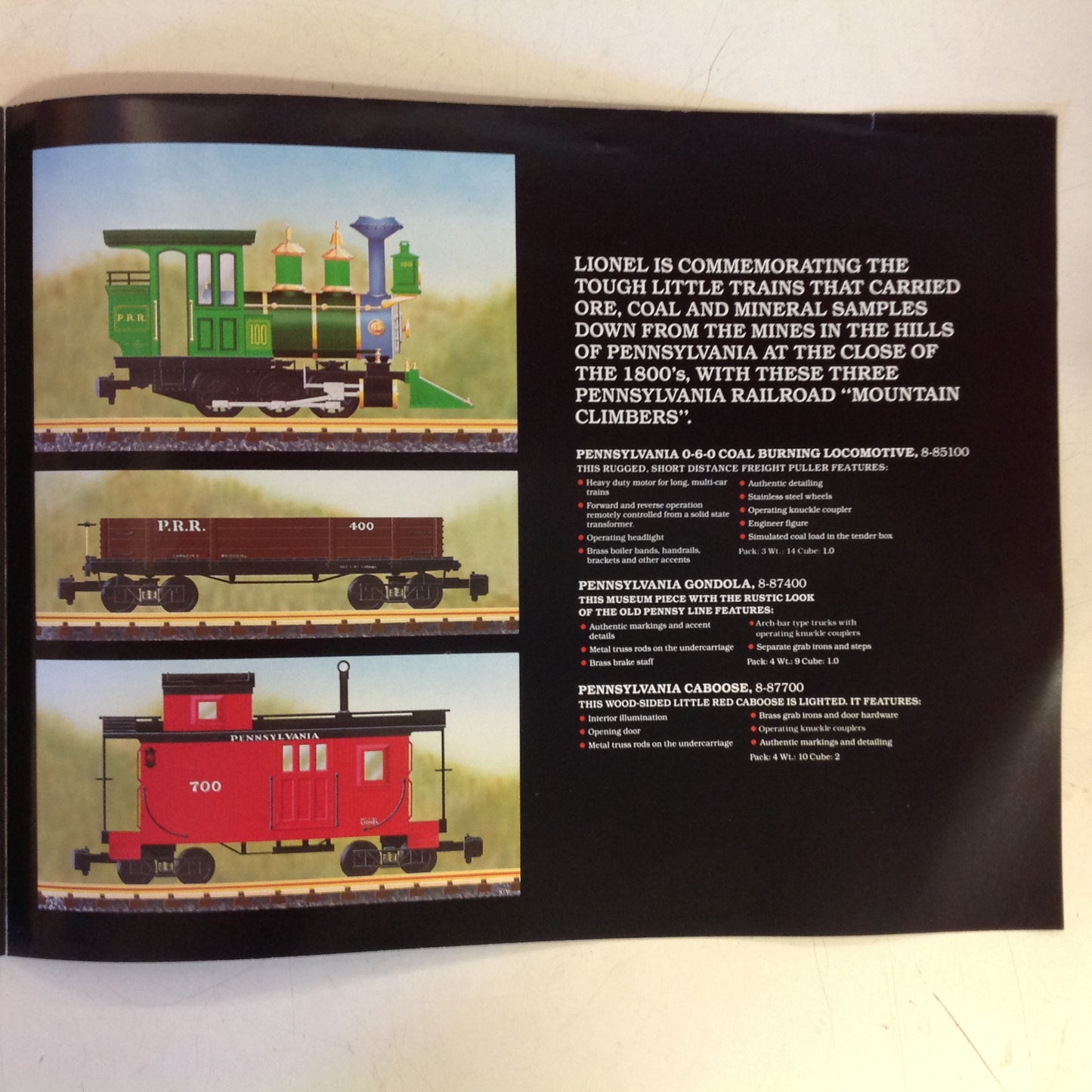 Vintage 1987 Lionel Toy Train Large Scale Denver Rio Grande Color Brochure