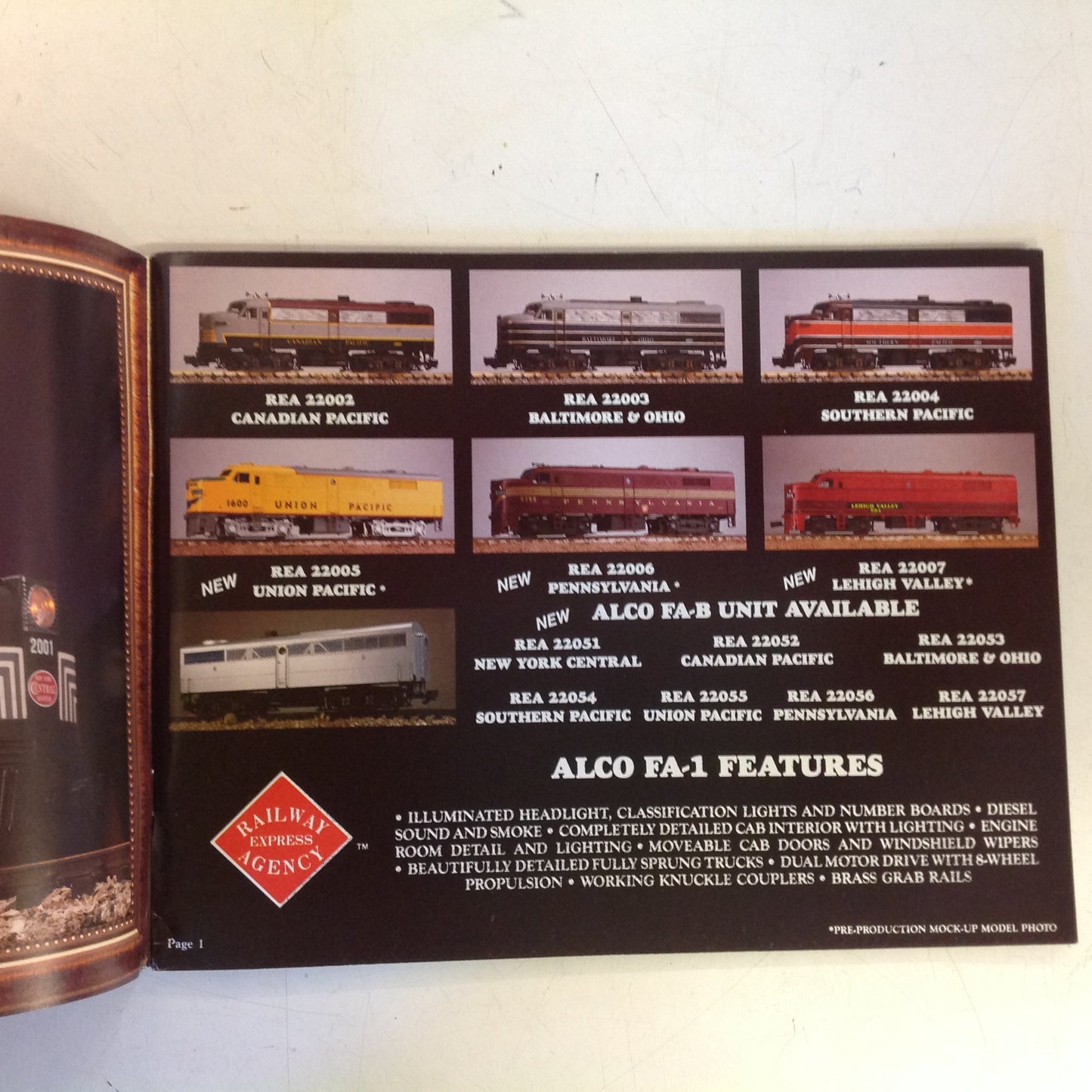 Vintage 1989 Railway Express Agency Aristo Craft Trains Masterpieces Color Model Train Catalog