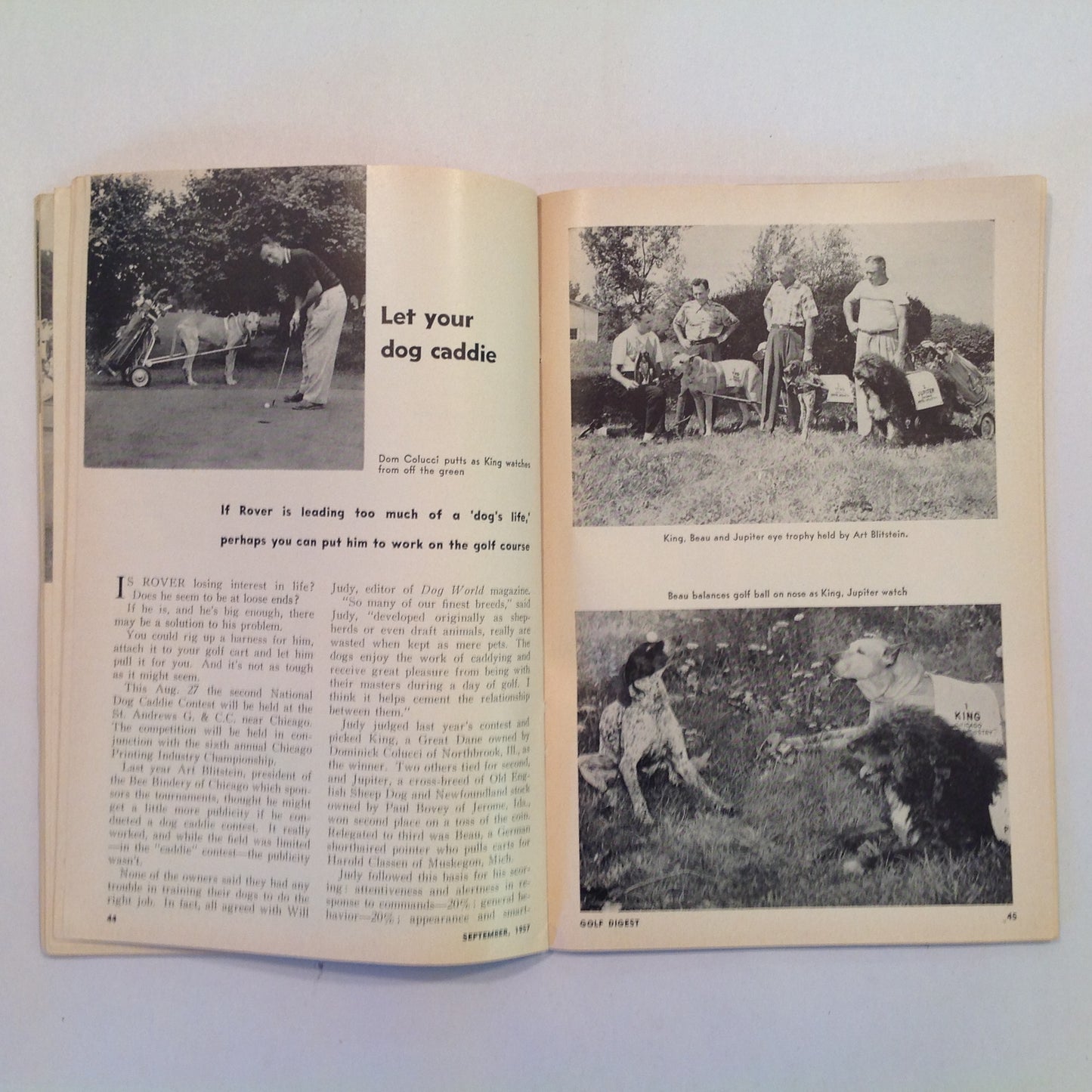 Vintage September 1957 GOLF DIGEST Magazine Dick and Doris Mayer Billy Joe Patton Play in the Wind