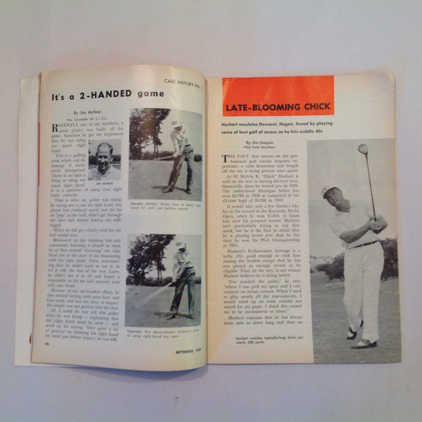 Vintage September 1958 GOLF DIGEST Magazine Dutch Harrison Widen Your Arc Bert Weaver