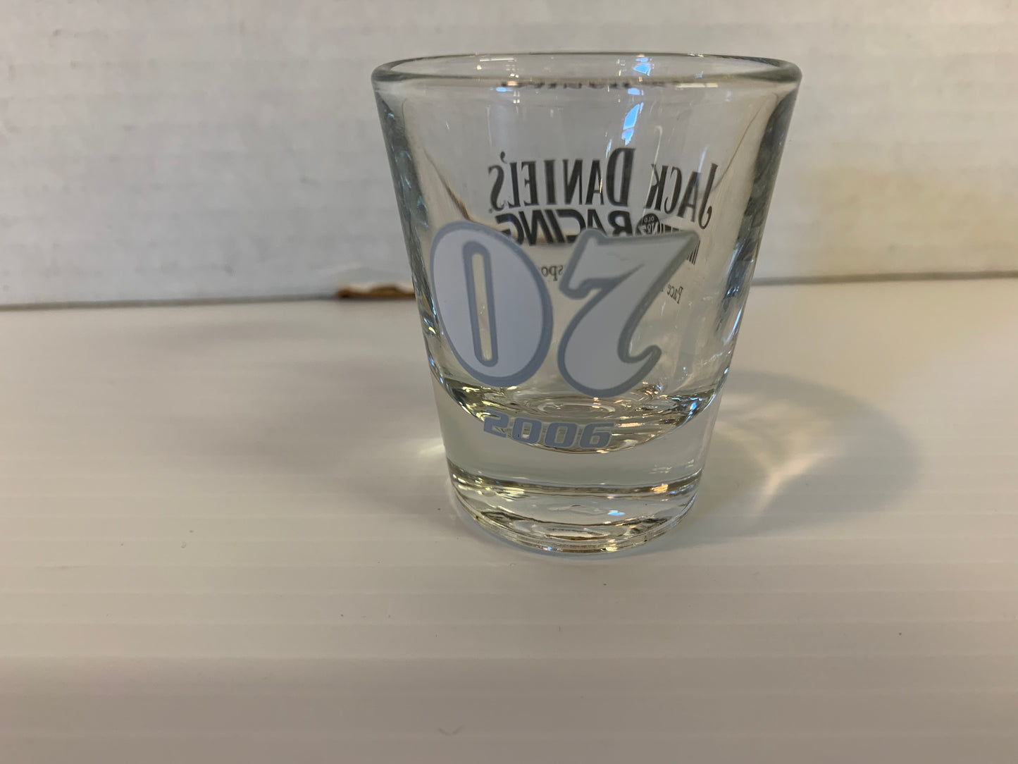 2006 Souvenir Jack Daniels Racing Old No 7 Shot Glass Pace Yourself