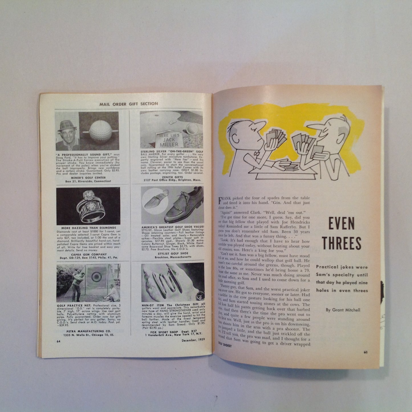 Vintage December 1959 GOLF DIGEST Magazine Christmas Gifts Most Improved Winter Play