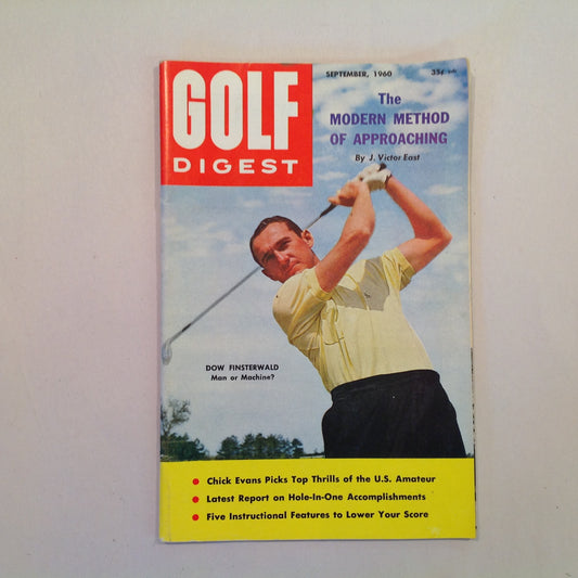 Vintage September 1960 GOLF DIGEST Magazine Dow Finsterwald Chick Evans US Amateur
