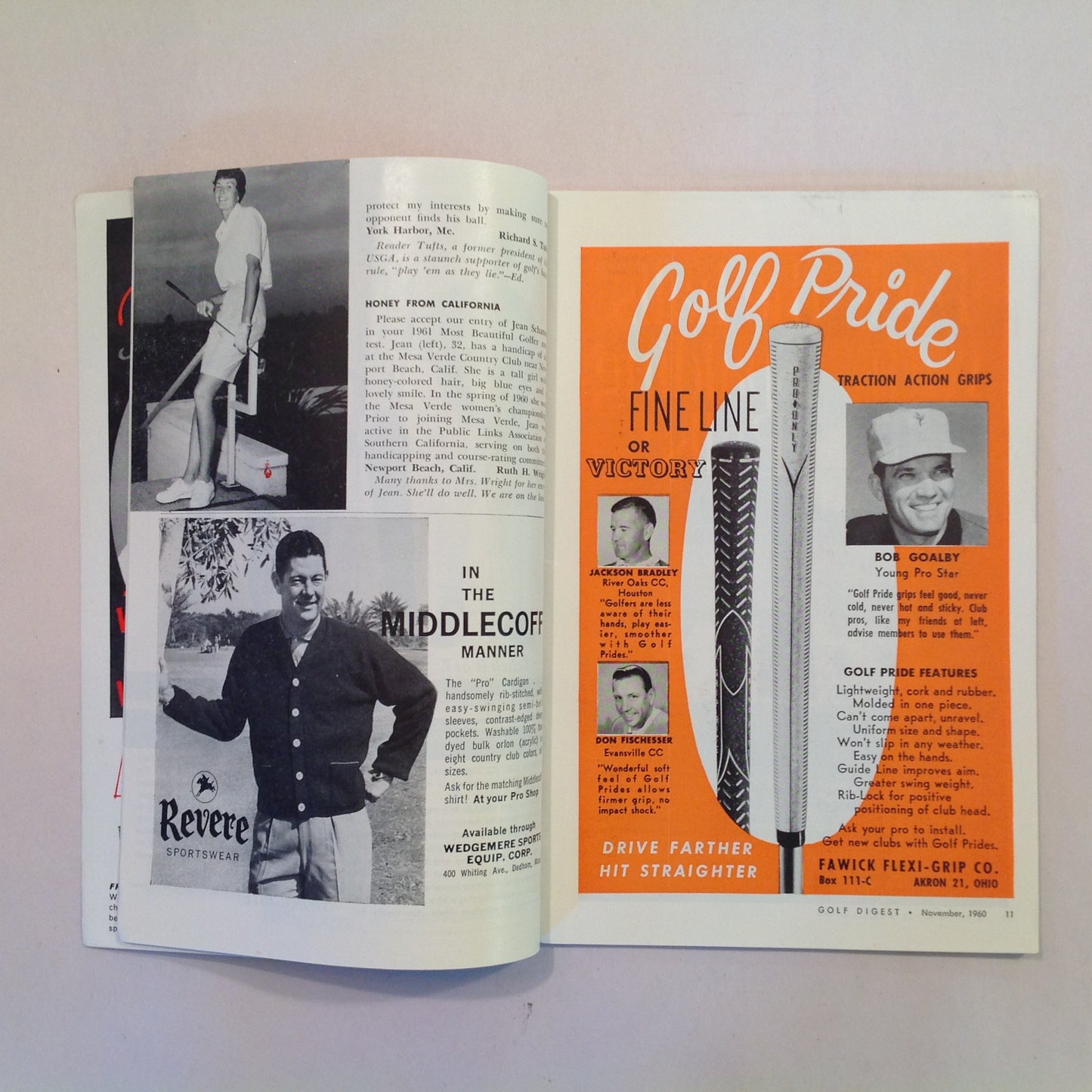 Vintage November 1960 GOLF DIGEST Magazine Jackie Gleason All-Star Golf TV Viewing Guide