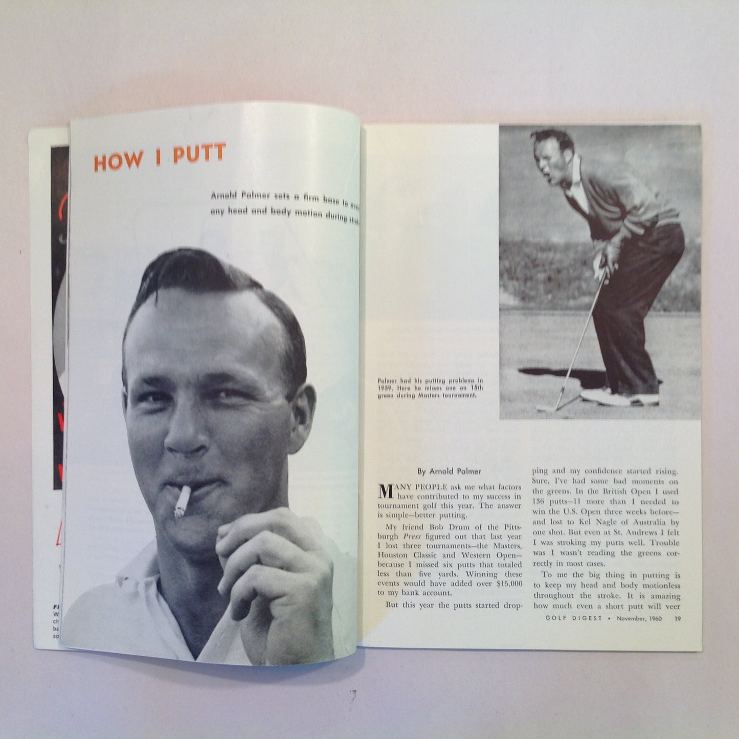 Vintage November 1960 GOLF DIGEST Magazine Jackie Gleason All-Star Golf TV Viewing Guide