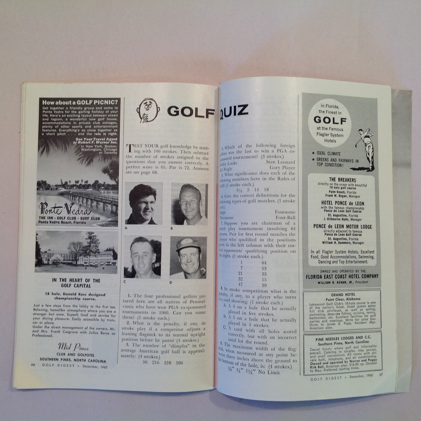 Vintage December 1960 GOLF DIGEST Magazine Christmas Golf Gifts Michigan Publinx