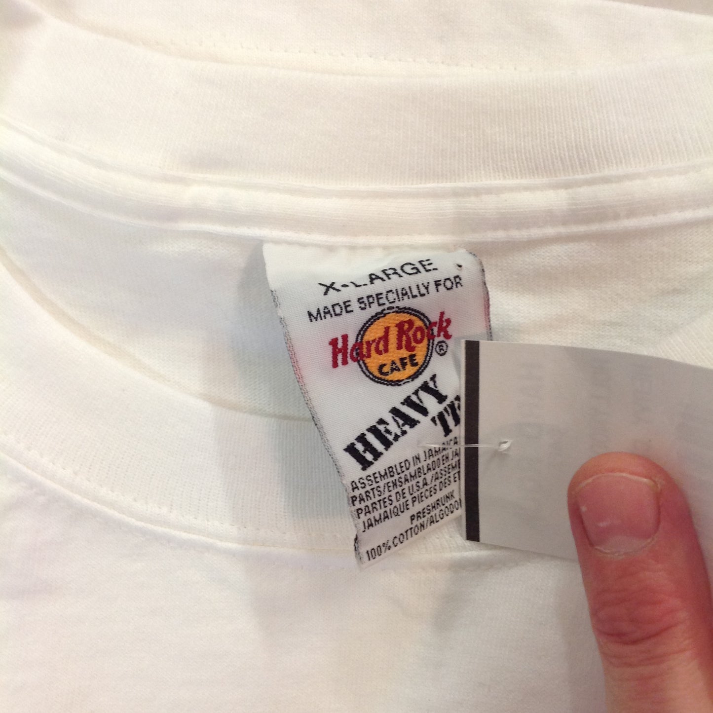 Authentic Hard Rock Cafe Hollywood Souvenir Men's XL White Heavy Tee T-Shirt with Tags