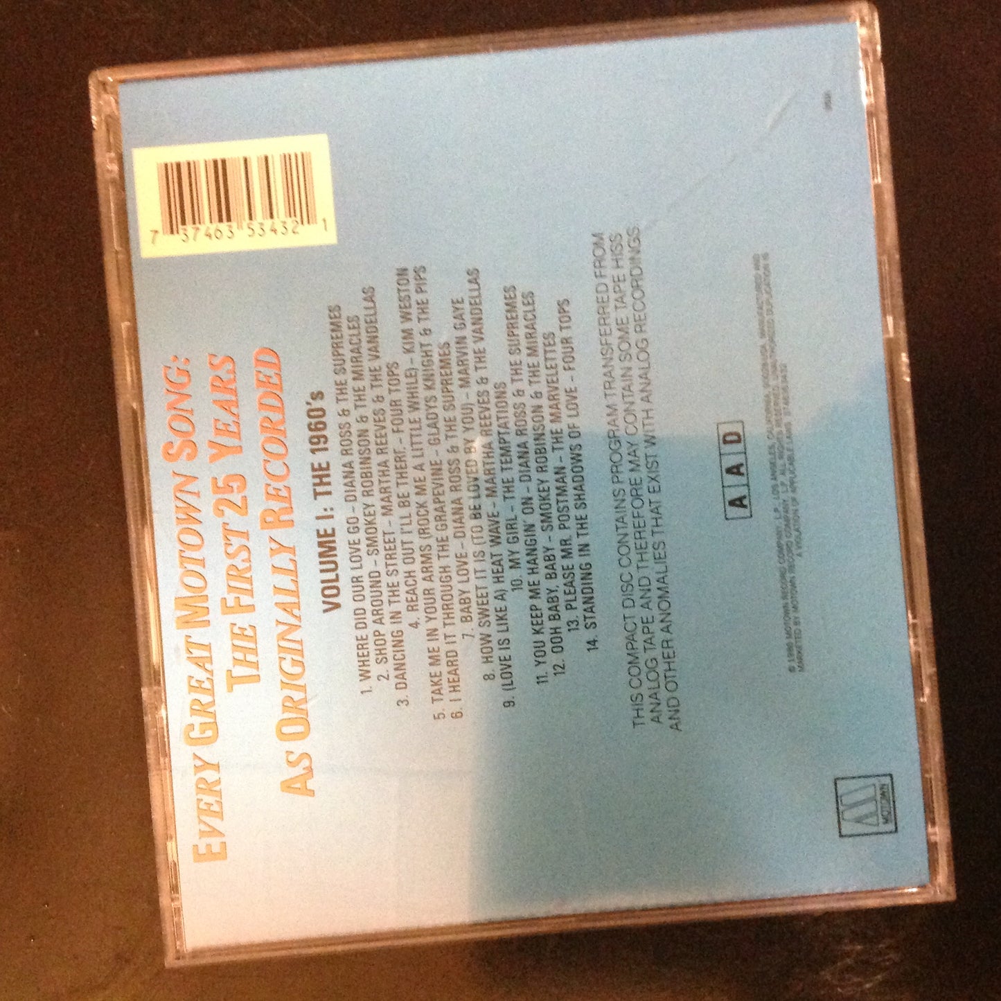 Every Great Motown Song: The First 25 Years Volume Vol. 1 *Single #18