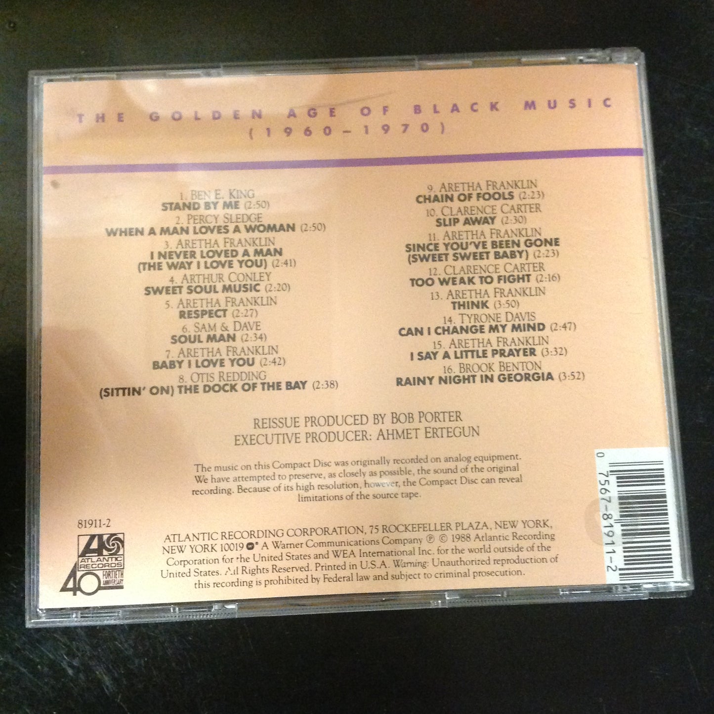 The Golden Age of Black Music (1960-1970)  - Various Artists Compilation *Single #30