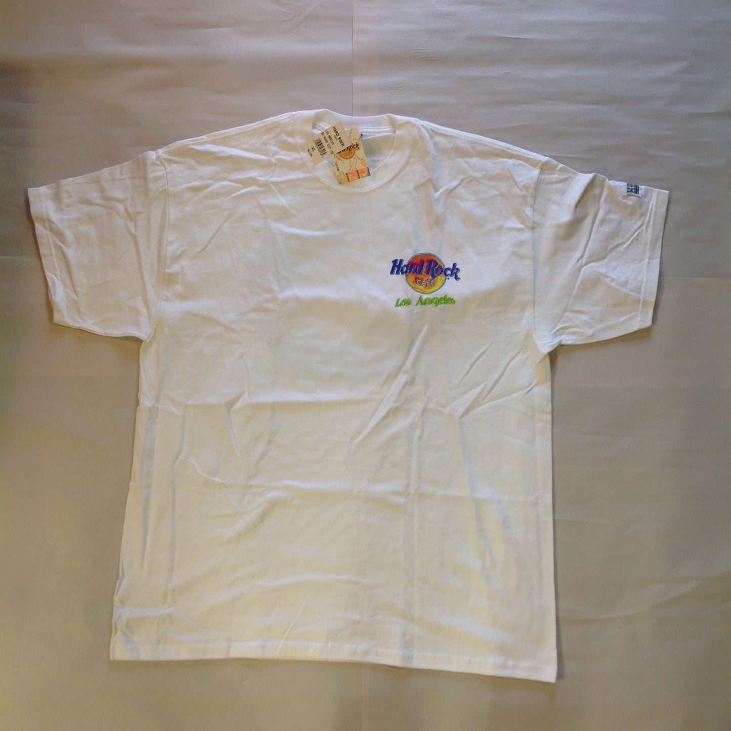 Authentic Souvenir White Cotton Men's XL Short Sleeve Hard Rock Cafe Los Angeles T-Shirt