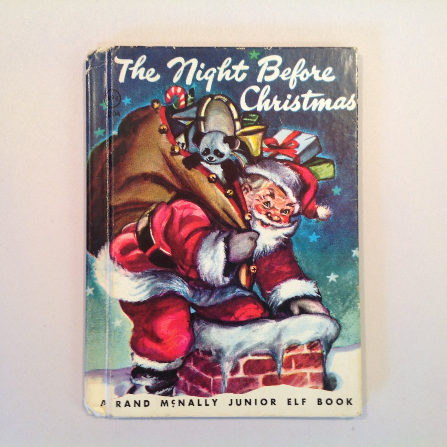 Vintage 1950 Children's Hardcover The Night Before Christmas McNally Junior Elf