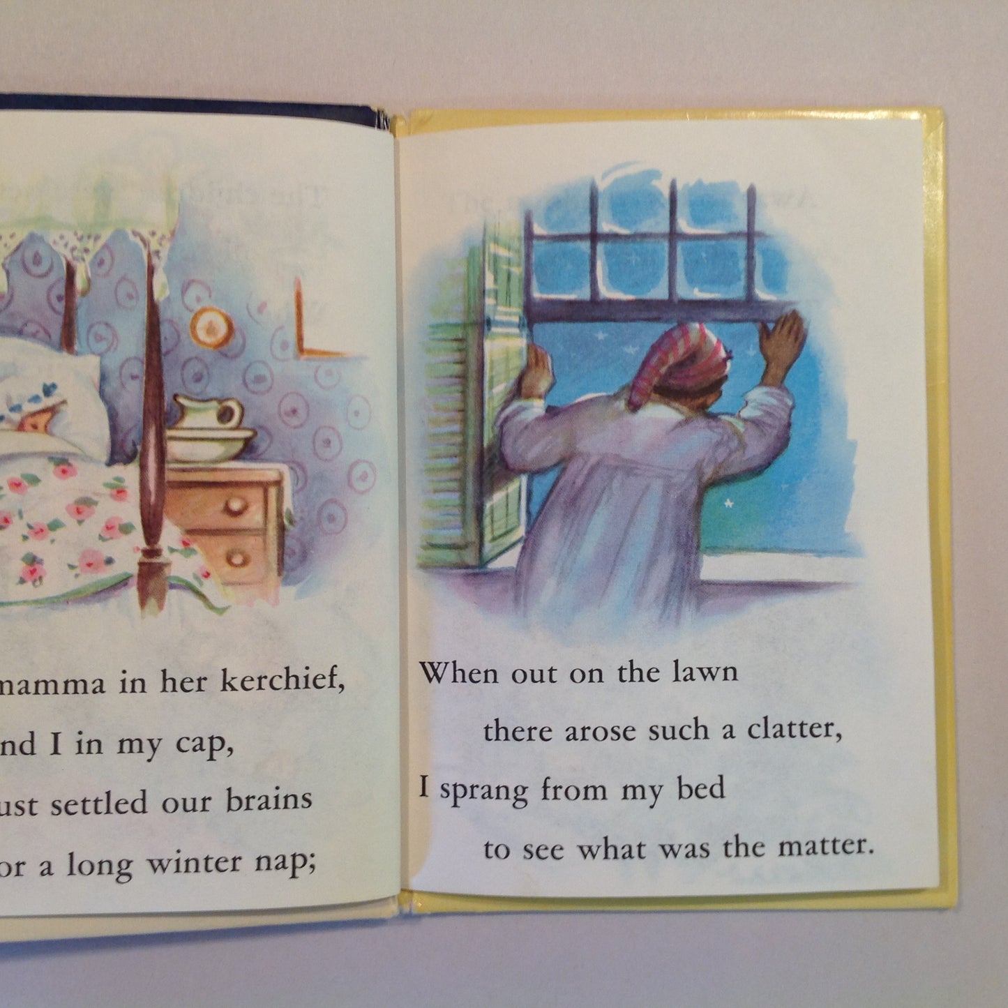 Vintage 1950 Children's Hardcover The Night Before Christmas McNally Junior Elf