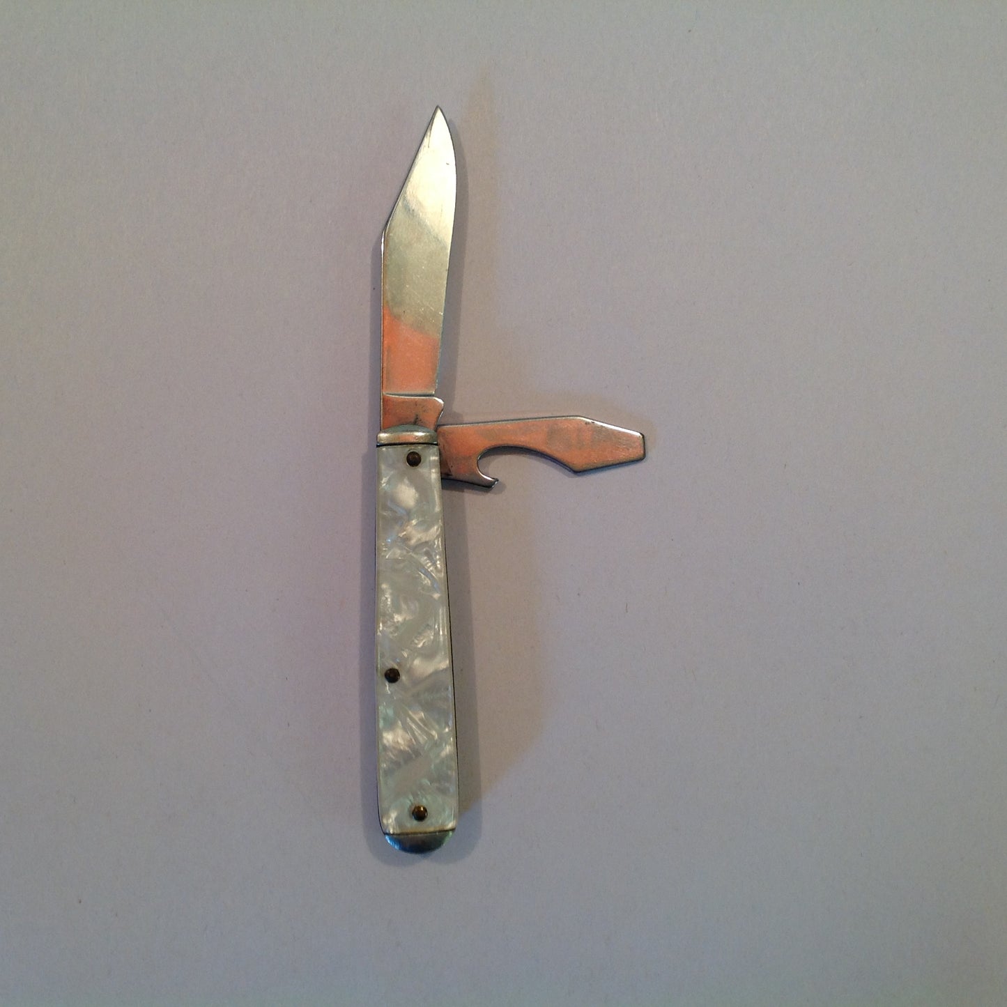 Vintage Promotional Enamel Handle Autopoint Pocket Knife Seelco Industries Detroit Michigan