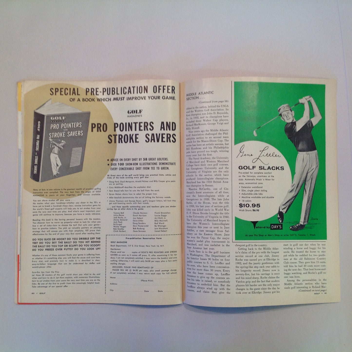 Vintage June 1960 GOLF Magazine Paul Runyan Putting Secrets