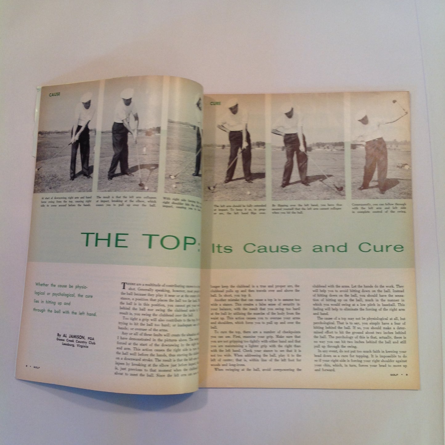 Vintage January 1960 GOLF Magazine Pro Pointers Snead Wall Finsterwald Herbert