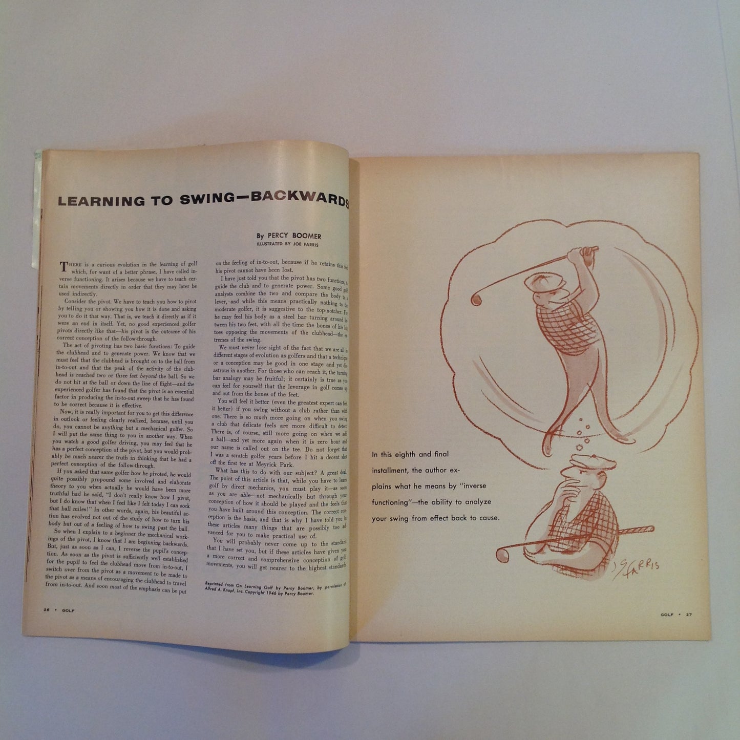 Vintage January 1960 GOLF Magazine Pro Pointers Snead Wall Finsterwald Herbert