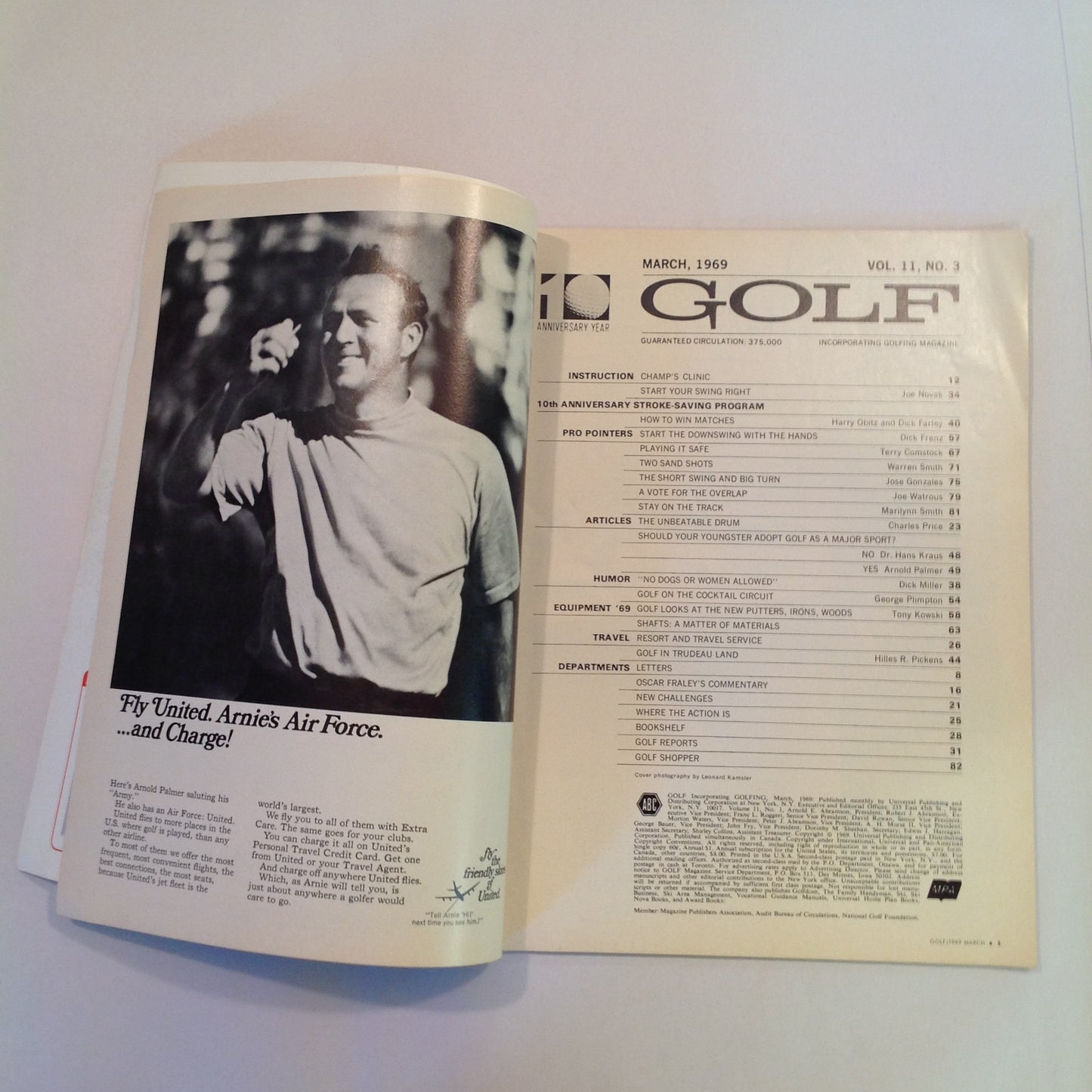 Vintage March 1969 GOLF Magazine Match Play Equipment Forward Press Battle of the Sexes