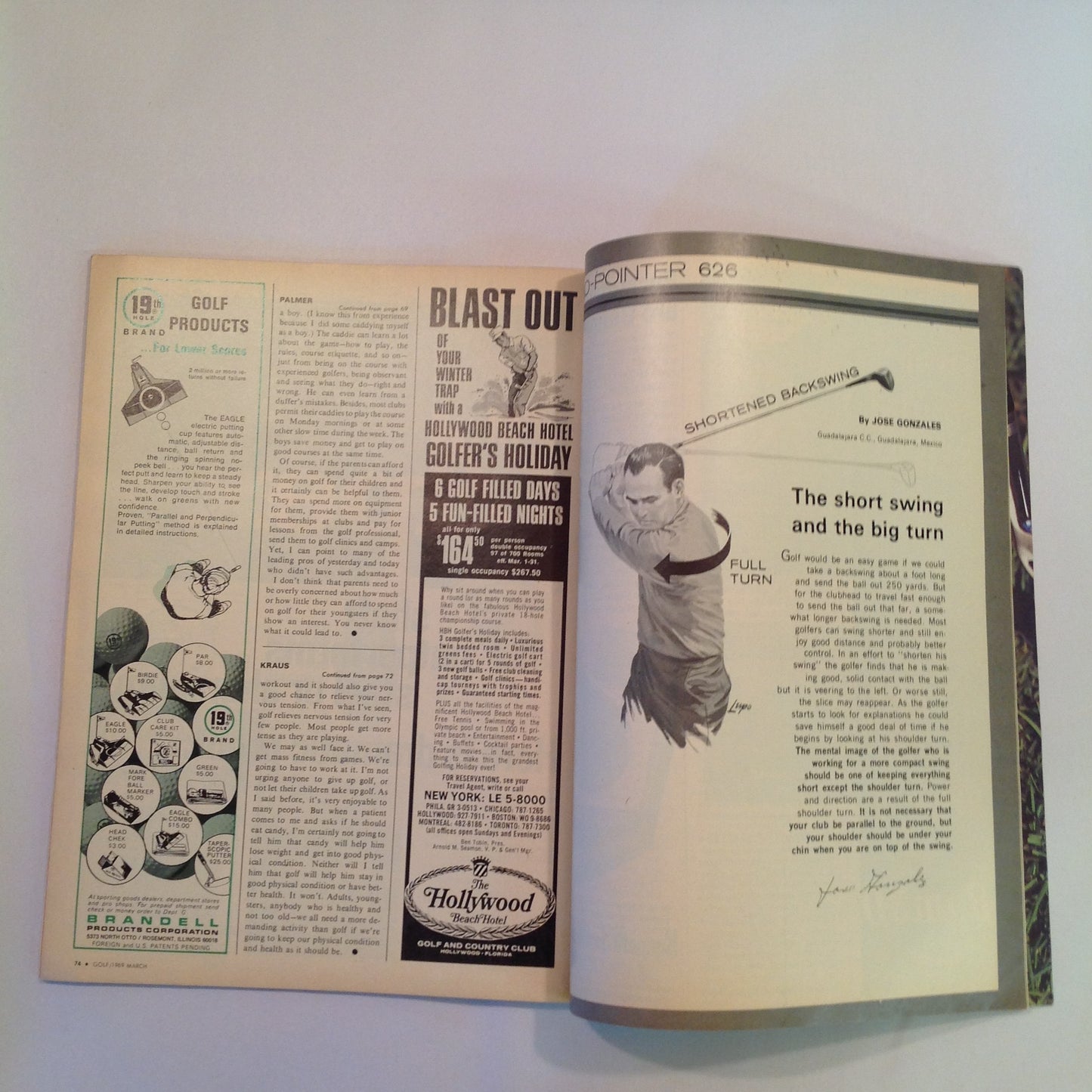 Vintage March 1969 GOLF Magazine Match Play Equipment Forward Press Battle of the Sexes