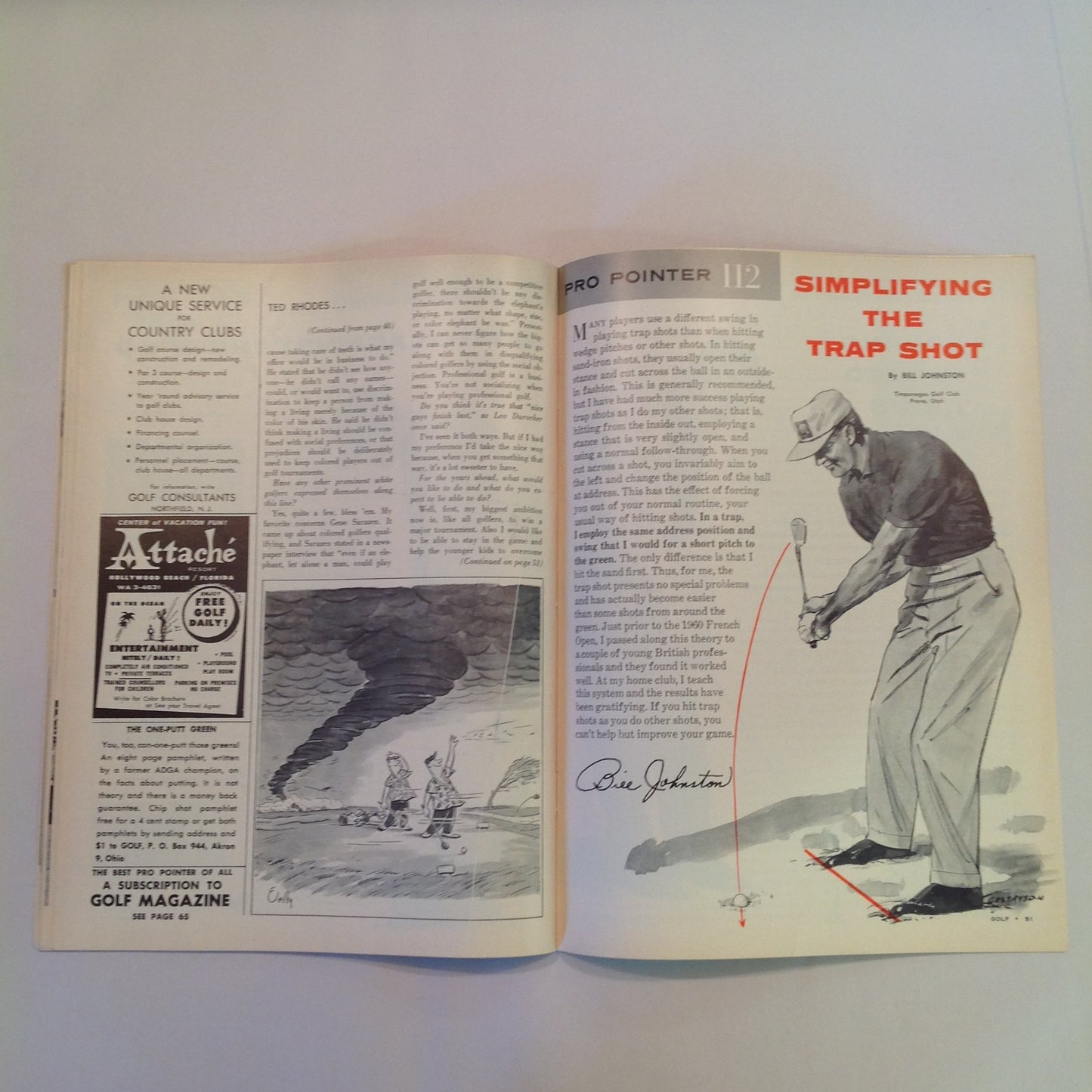 Vintage February 1961 GOLF Magazine Winter Practice Most From Lessons Pro Pointers
