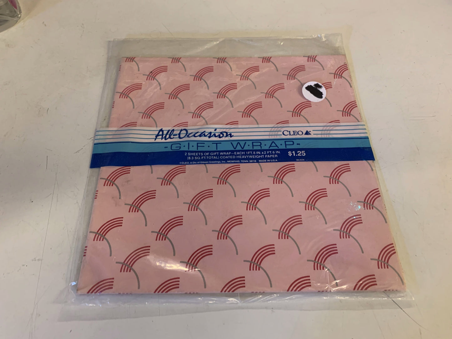 Vintage All Occasion Cleo Gift Wrap Pink Rainbow Graphics