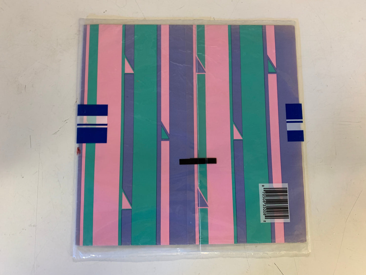 Vintage All Occasion Cleo Gift Wrap Abstract Pastel Strips Pink Green Purple