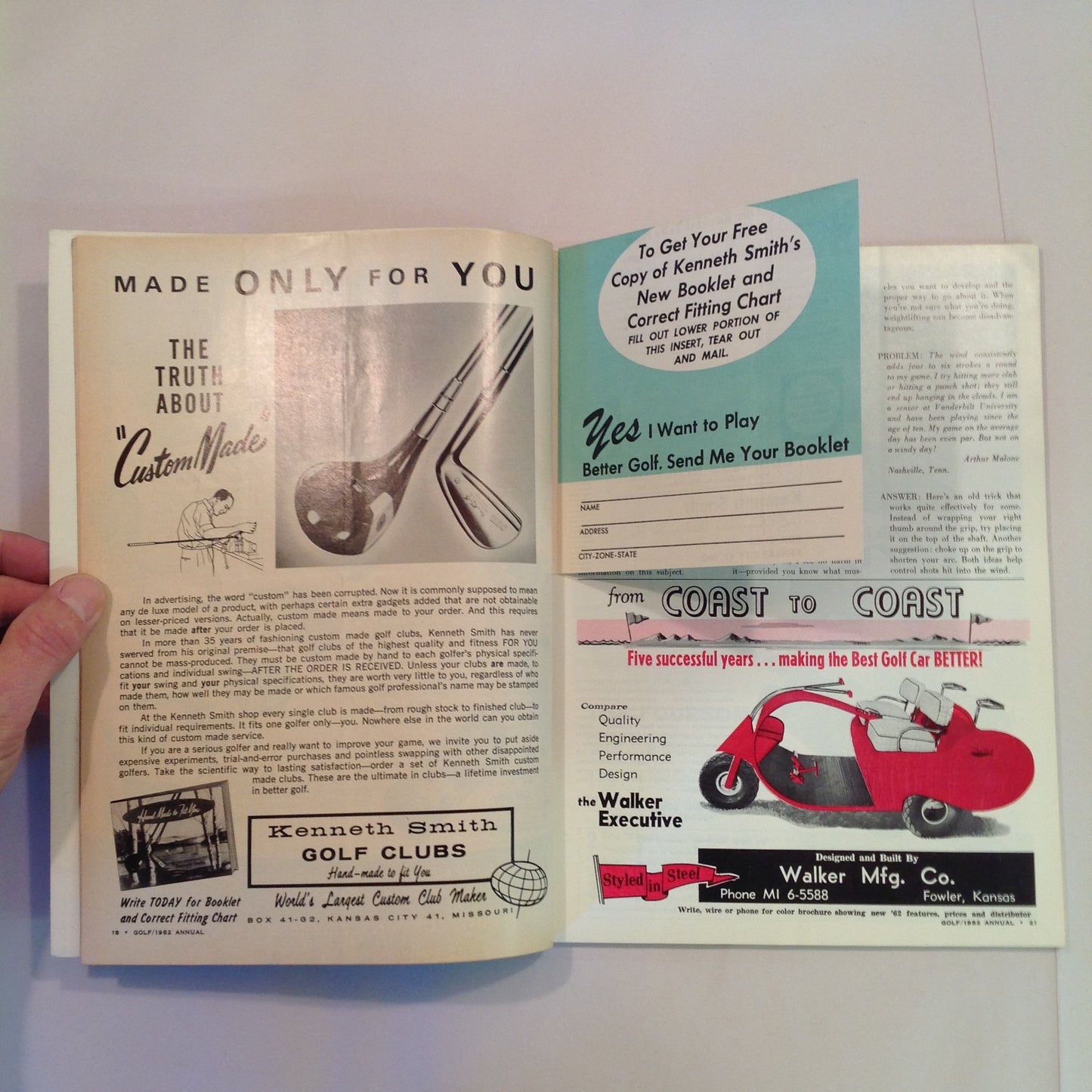 Vintage 1962 GOLF Magazine Annual Edition Vol 4 No 2 Instruction Vacation Player-Profile Fashion Tournaments Rare