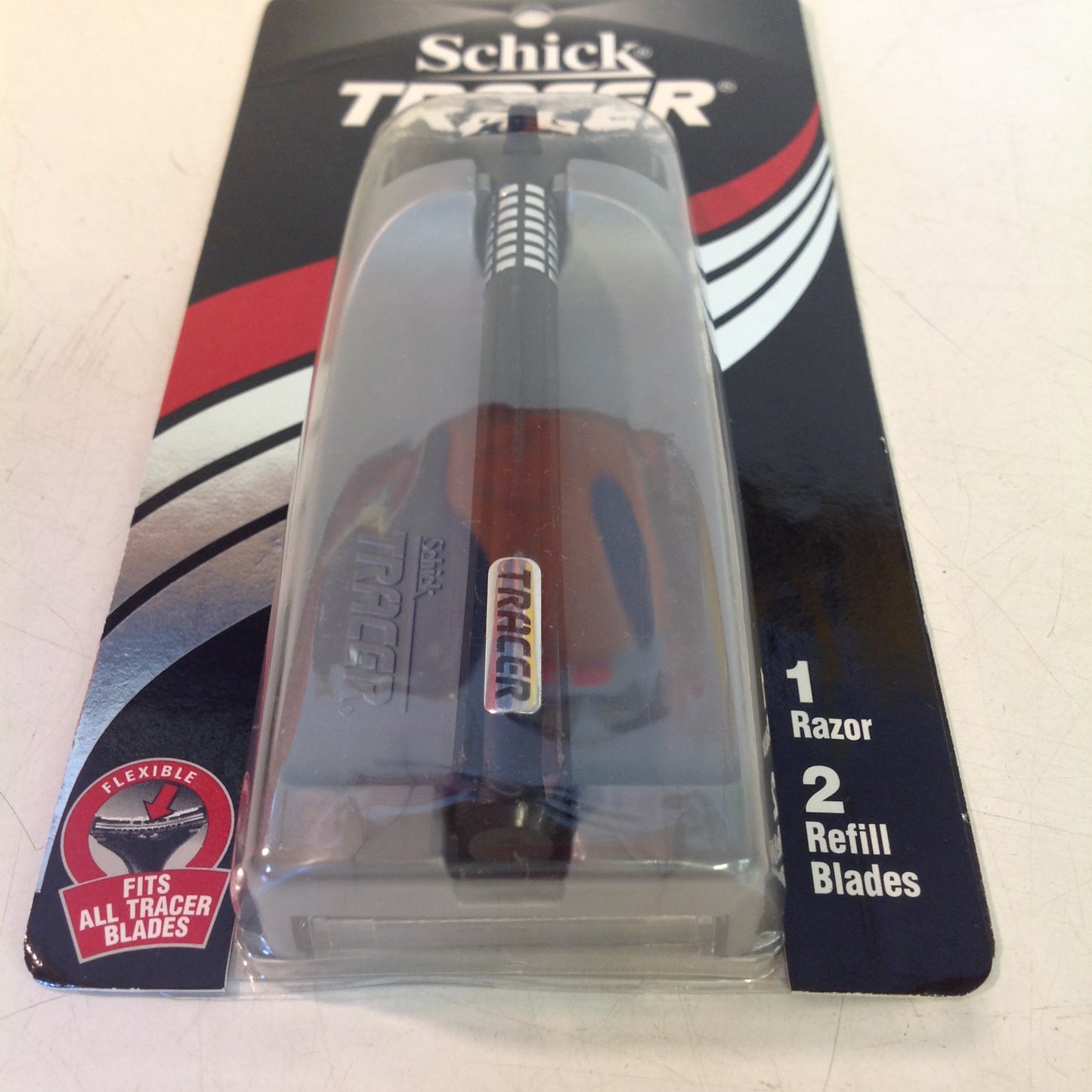 Vintage 1995 NOS Schick Tracer Razor System Black Men's 2 Refill Blades Unused