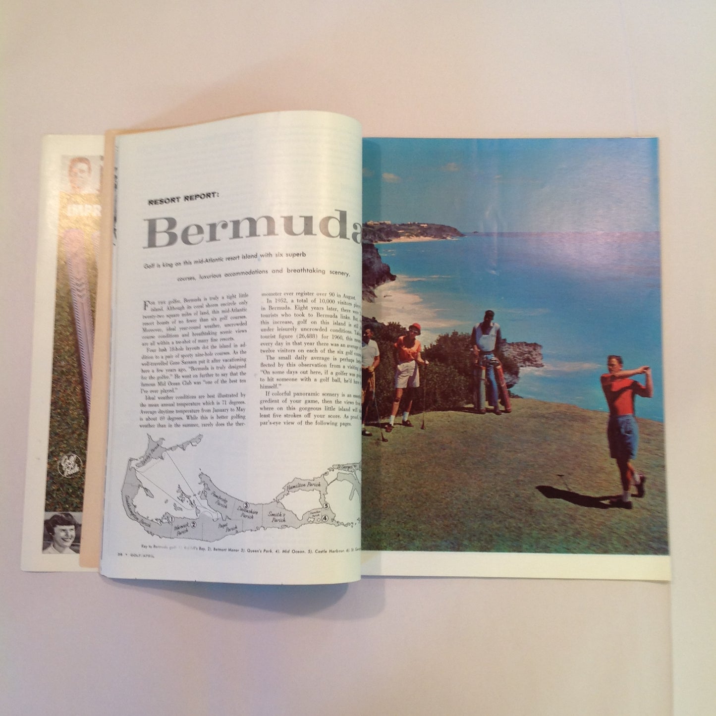 Vintage April 1962 GOLF Magazine The Masters: Anatomy of a Classic TV Following Art Wall