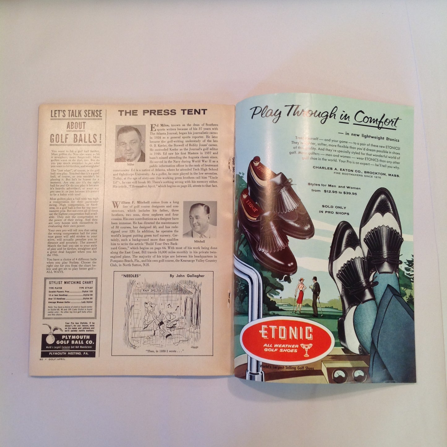 Vintage April 1962 GOLF Magazine The Masters: Anatomy of a Classic TV Following Art Wall