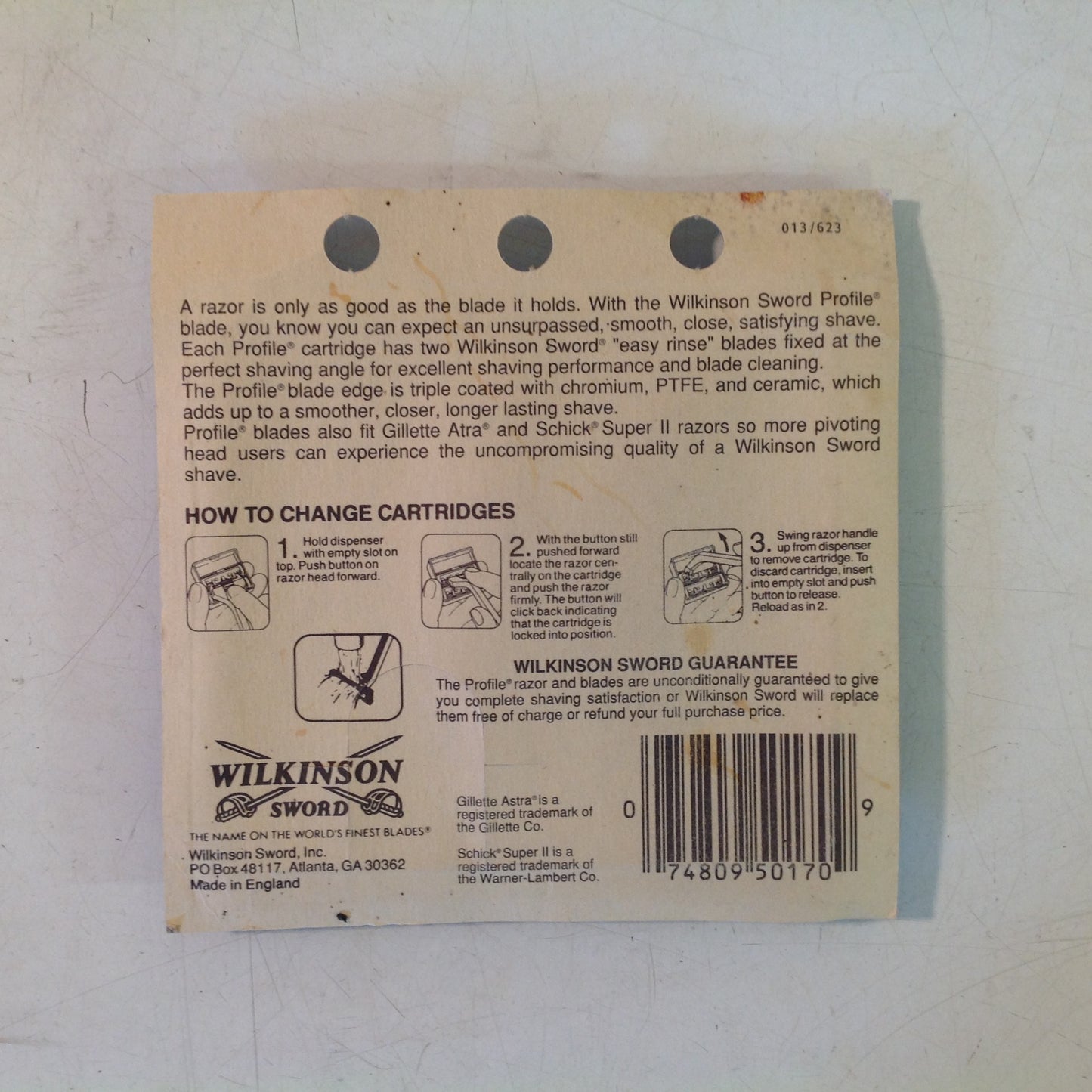 Vintage 1980's NOS Wilkinson Sword PROFILE 10 Pivoting Twin Blades Pack Unopened