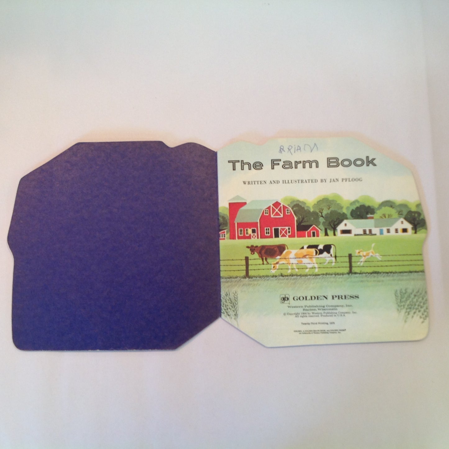 Vintage 1975 Children's Paperback Golden Shape Book The Farm Book