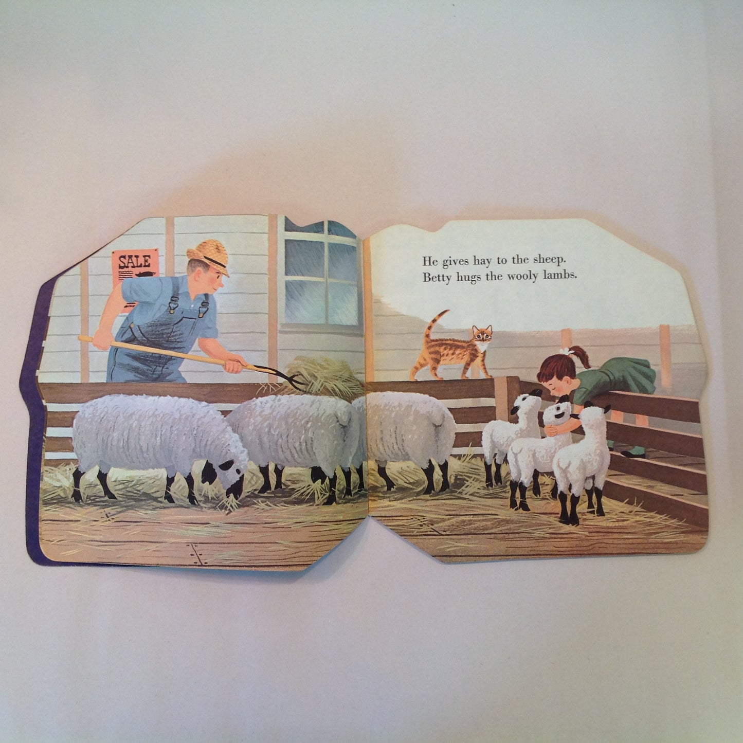 Vintage 1975 Children's Paperback Golden Shape Book The Farm Book