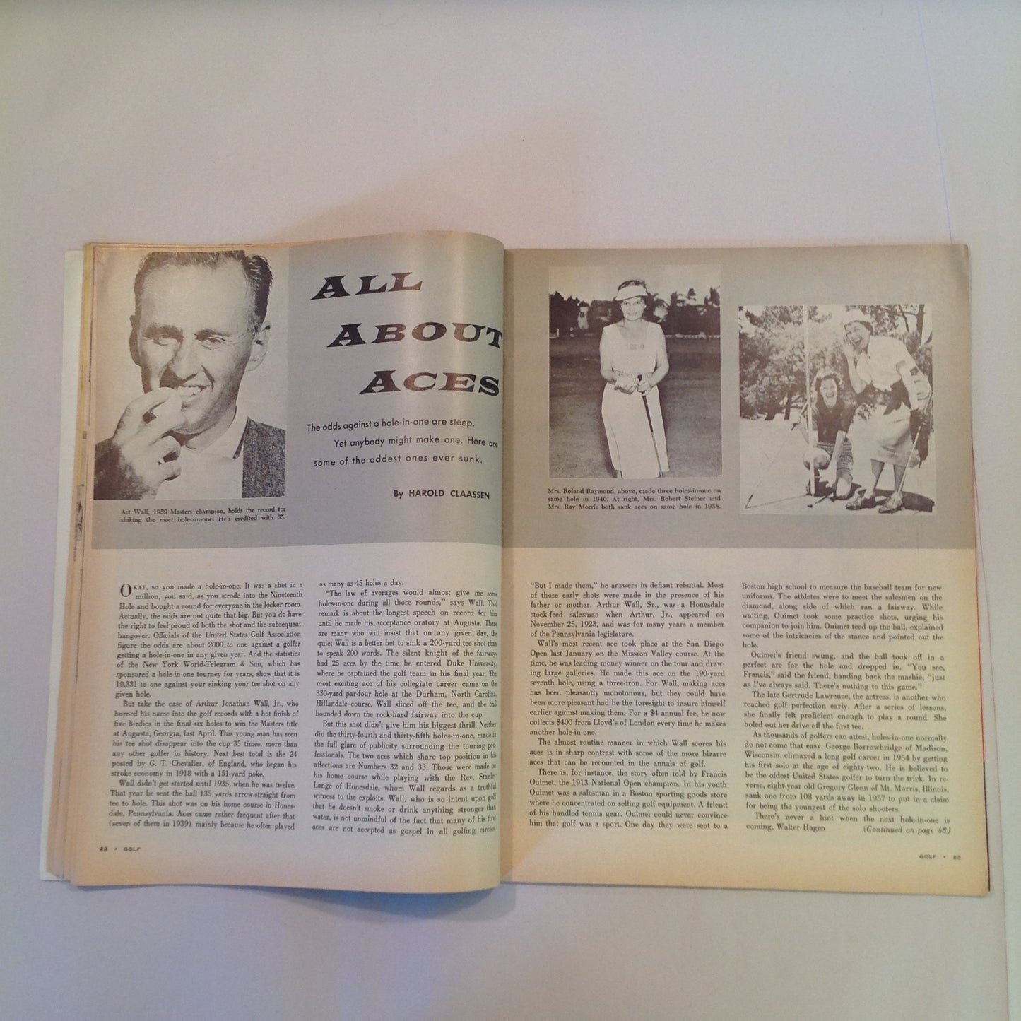 Vintage July 1959 GOLF Magazine Mysterious Montague The Slice: Cause and Cure
