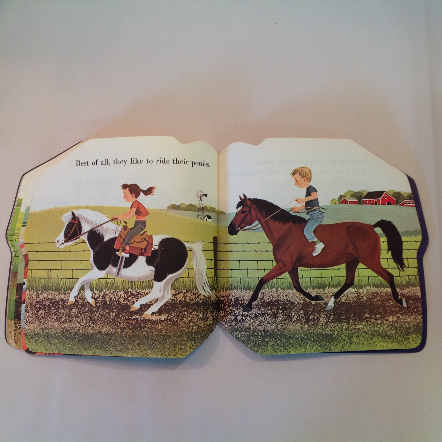 Vintage 1975 Children's Paperback Golden Shape Book The Farm Book