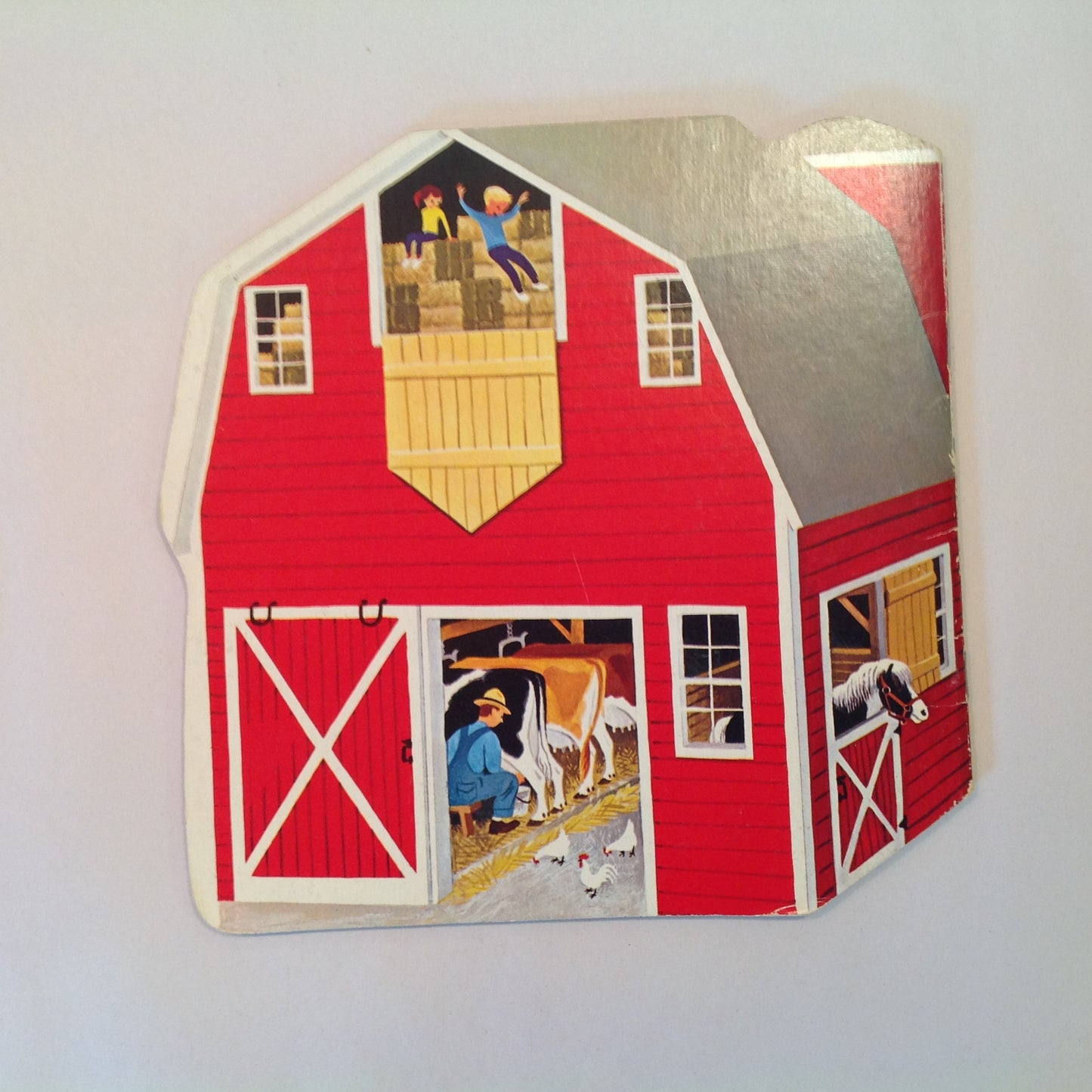 Vintage 1975 Children's Paperback Golden Shape Book The Farm Book