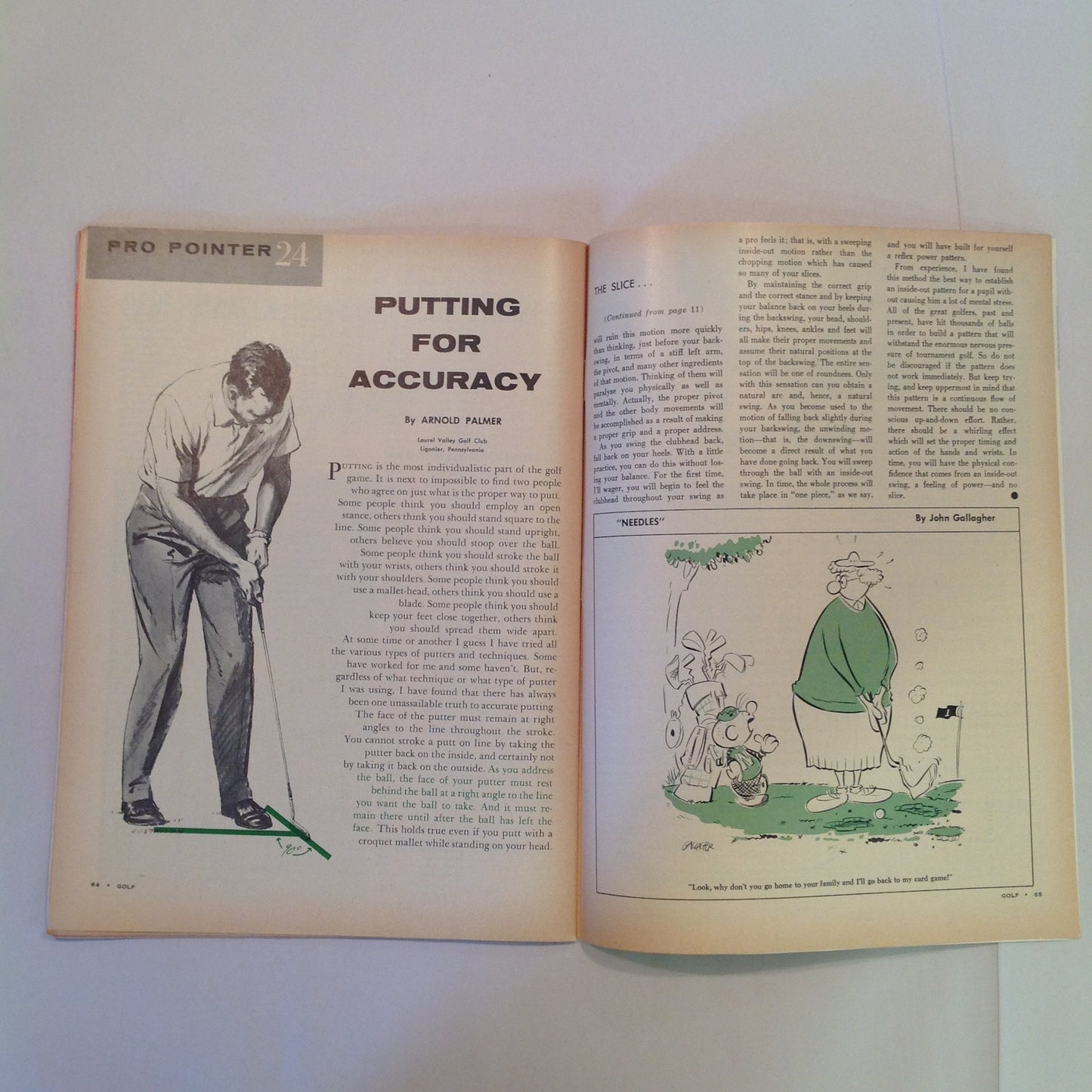 Vintage July 1959 GOLF Magazine Mysterious Montague The Slice: Cause and Cure