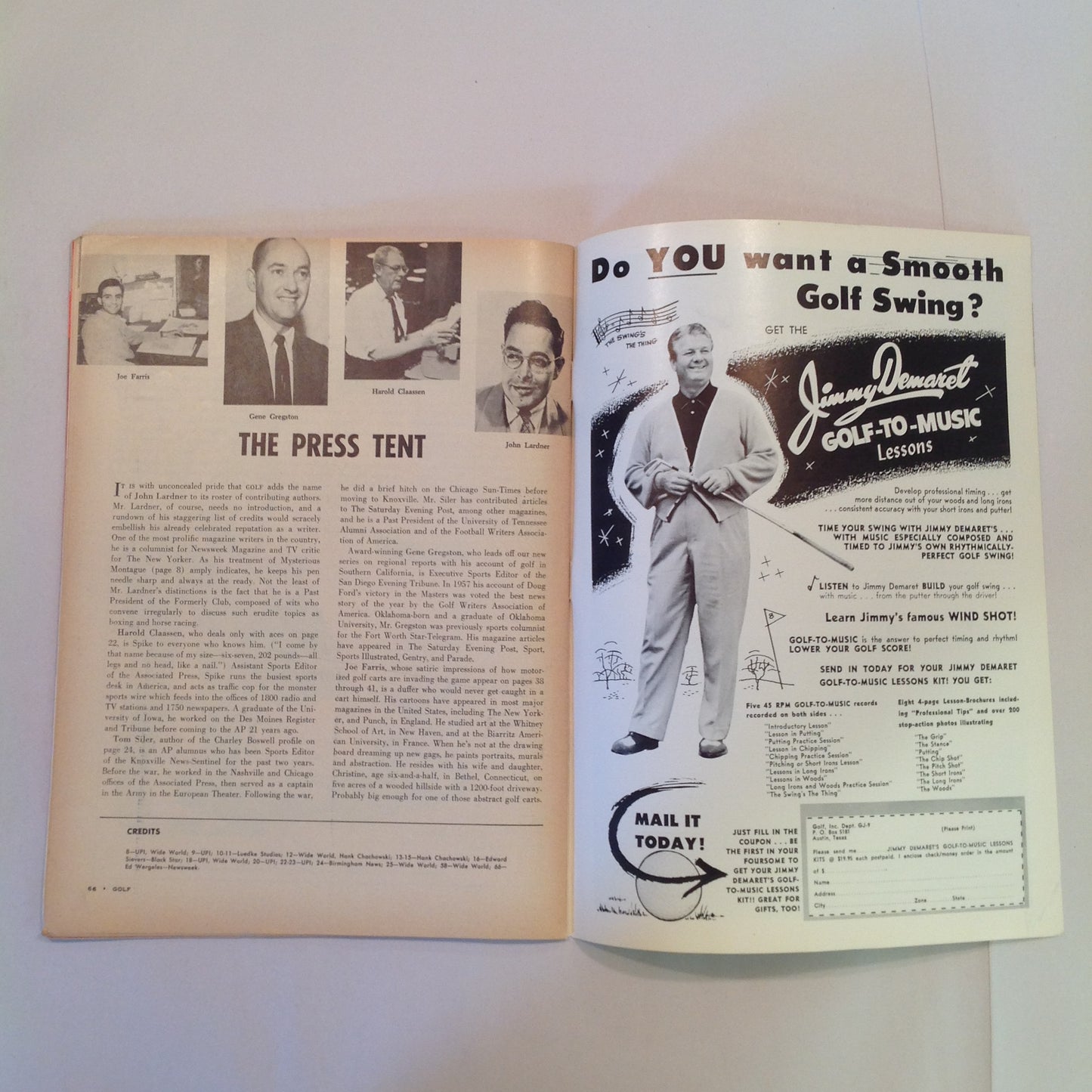 Vintage July 1959 GOLF Magazine Mysterious Montague The Slice: Cause and Cure