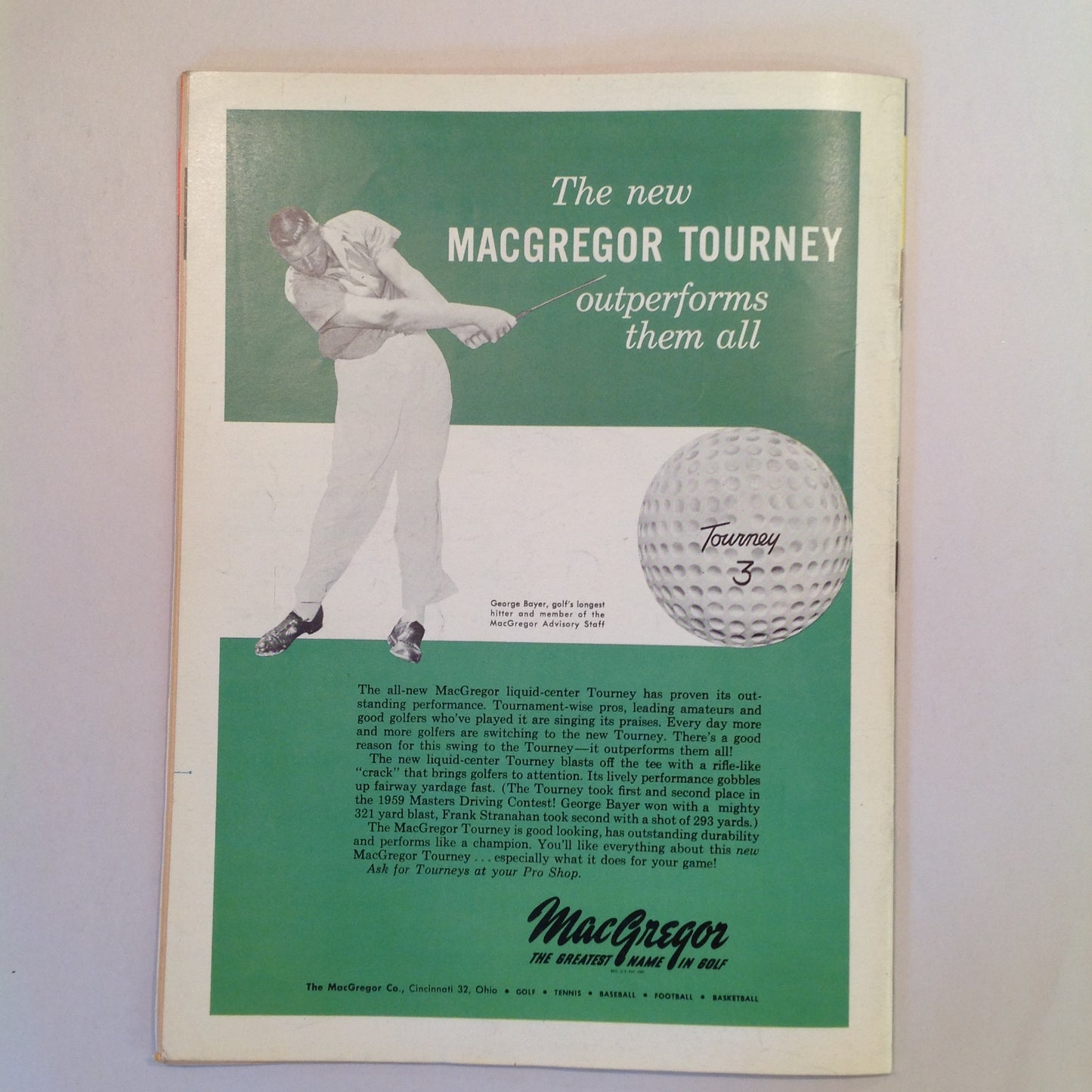 Vintage July 1959 GOLF Magazine Mysterious Montague The Slice: Cause and Cure