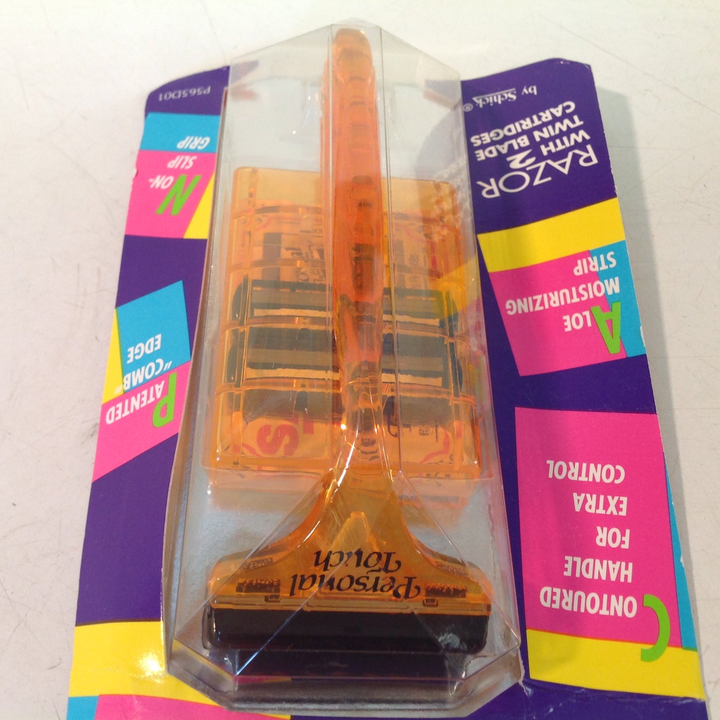 Vintage 1990 NOS Schick Personal Touch Razor System Orange Women's 2 Cartridges