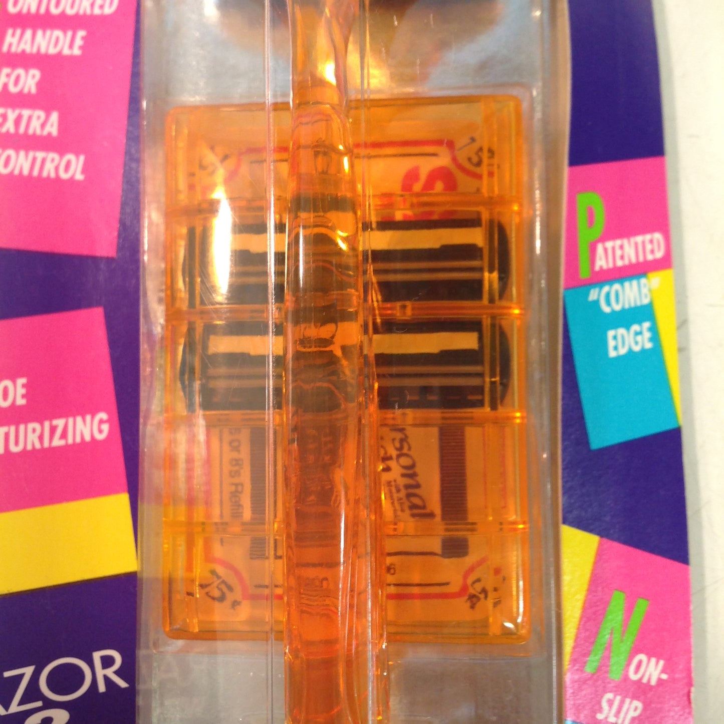 Vintage 1990 NOS Schick Personal Touch Razor System Orange Women's 2 Cartridges