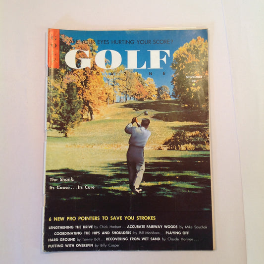 Vintage November 1959 GOLF Magazine The Shank Are Your Eyes Hurting Your Score