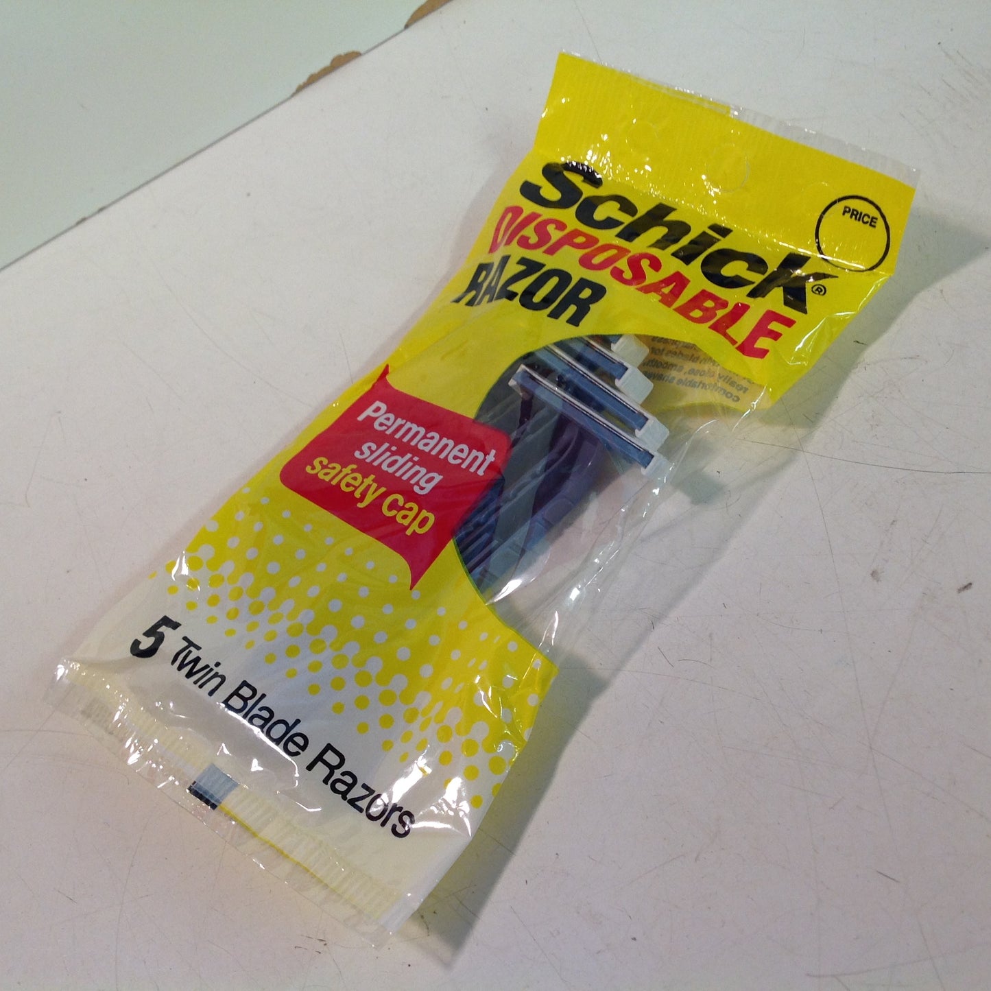 Vintage 1990's NOS SCHICK 5 Twin Blade Disposable Razors Pack Safety Cap Unused