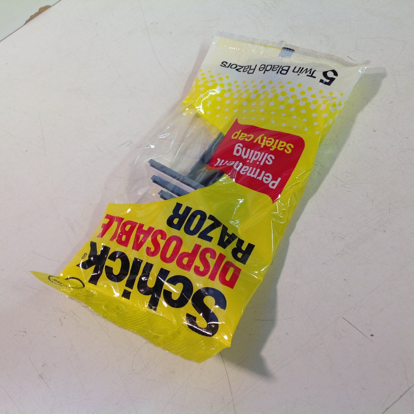 Vintage 1990's NOS SCHICK 5 Twin Blade Disposable Razors Pack Safety Cap Unused