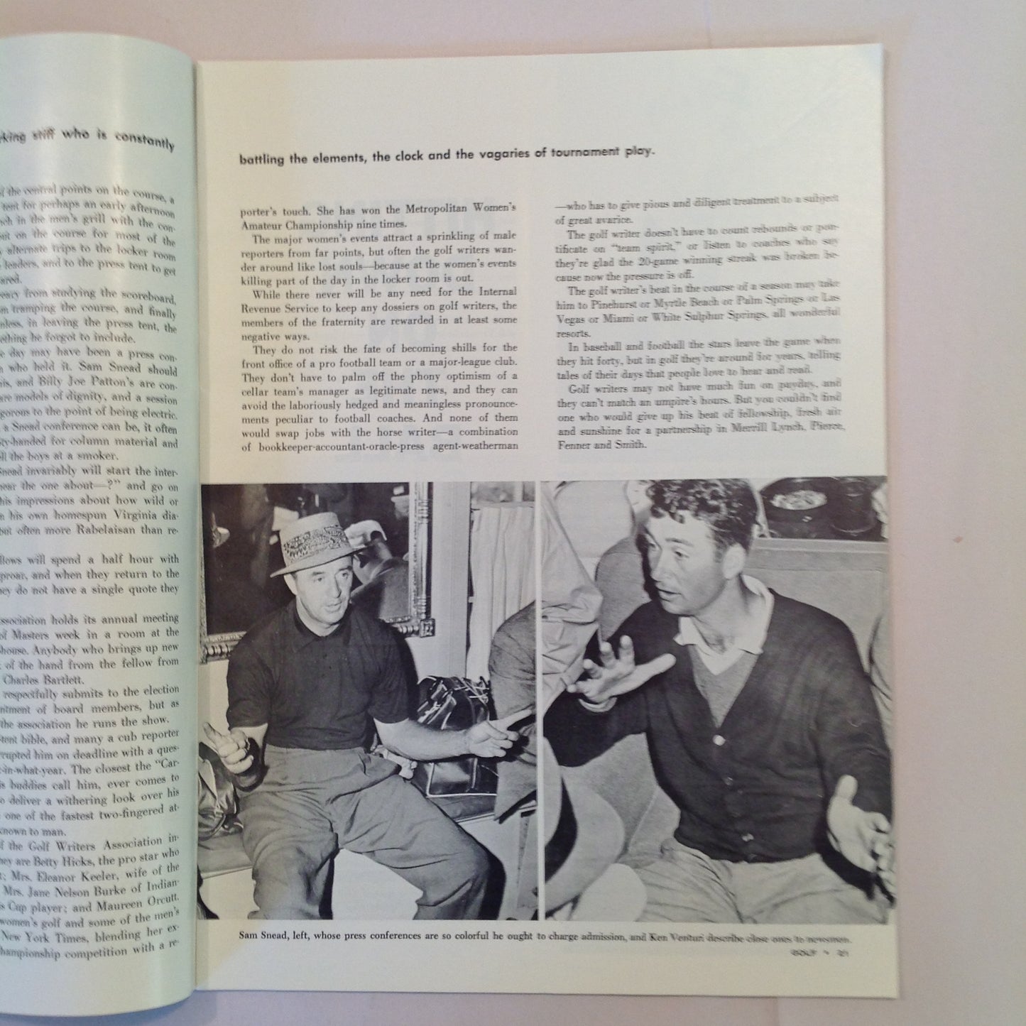 Vintage May 1960 GOLF Magazine Jimmy Demaret Gene Sarazen Louise Suggs