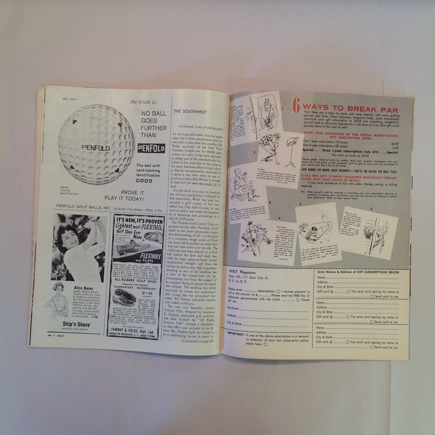 Vintage May 1960 GOLF Magazine Jimmy Demaret Gene Sarazen Louise Suggs