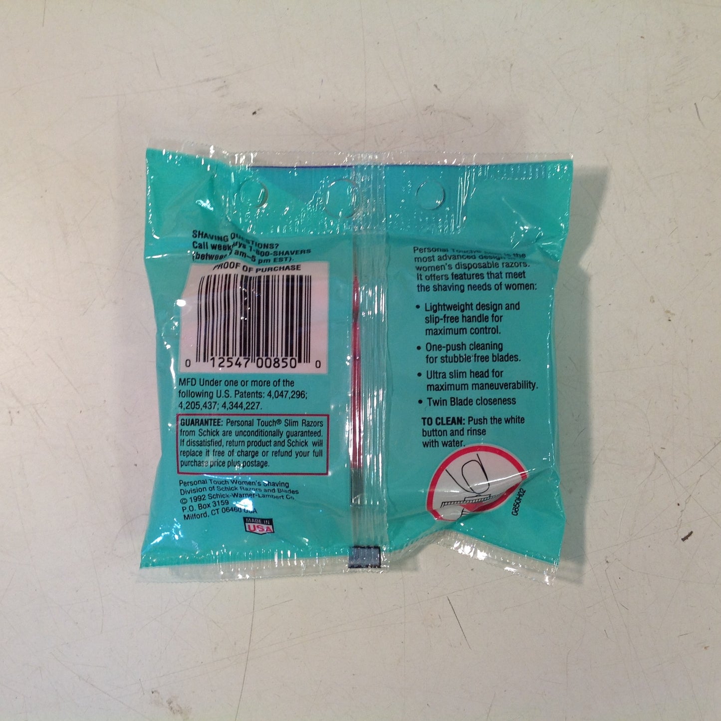 Vintage 1992 NOS SCHICK Personal Touch Slim Pack 5 Pink Twin Blade Razors Unused