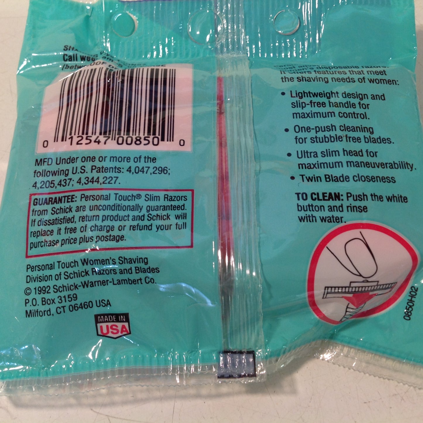 Vintage 1992 NOS SCHICK Personal Touch Slim Pack 5 Pink Twin Blade Razors Unused