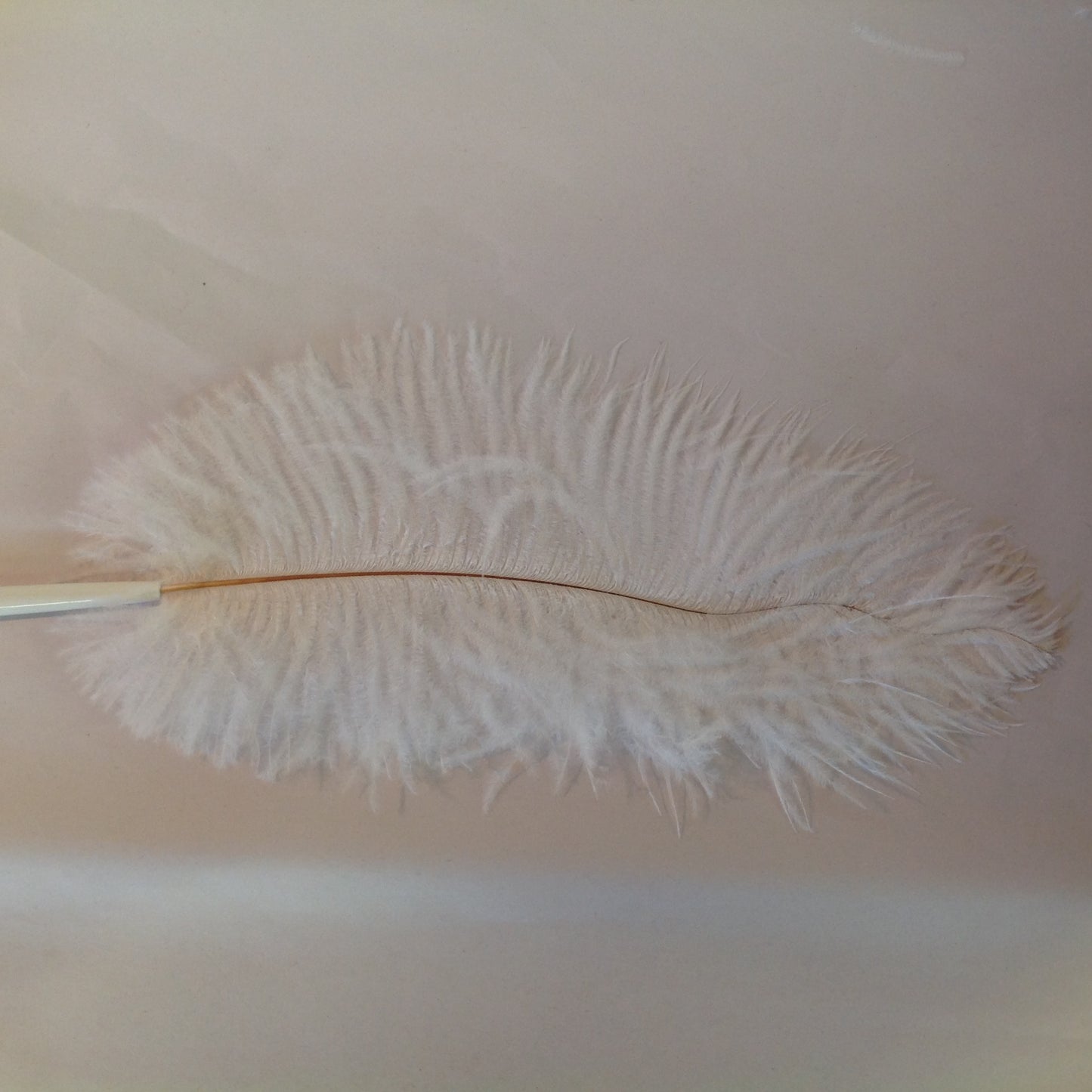 Vintage Hortense B Hewitt Elegant Accessories White Quill Pen Set with Fabric and Brass Footed Base Wedding Guest Book